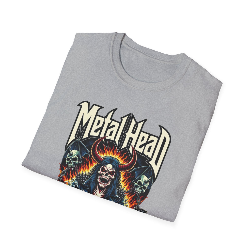 Heavy Metal Skull Guitar Player T-Shirt — Rocker Tee for Metalheads