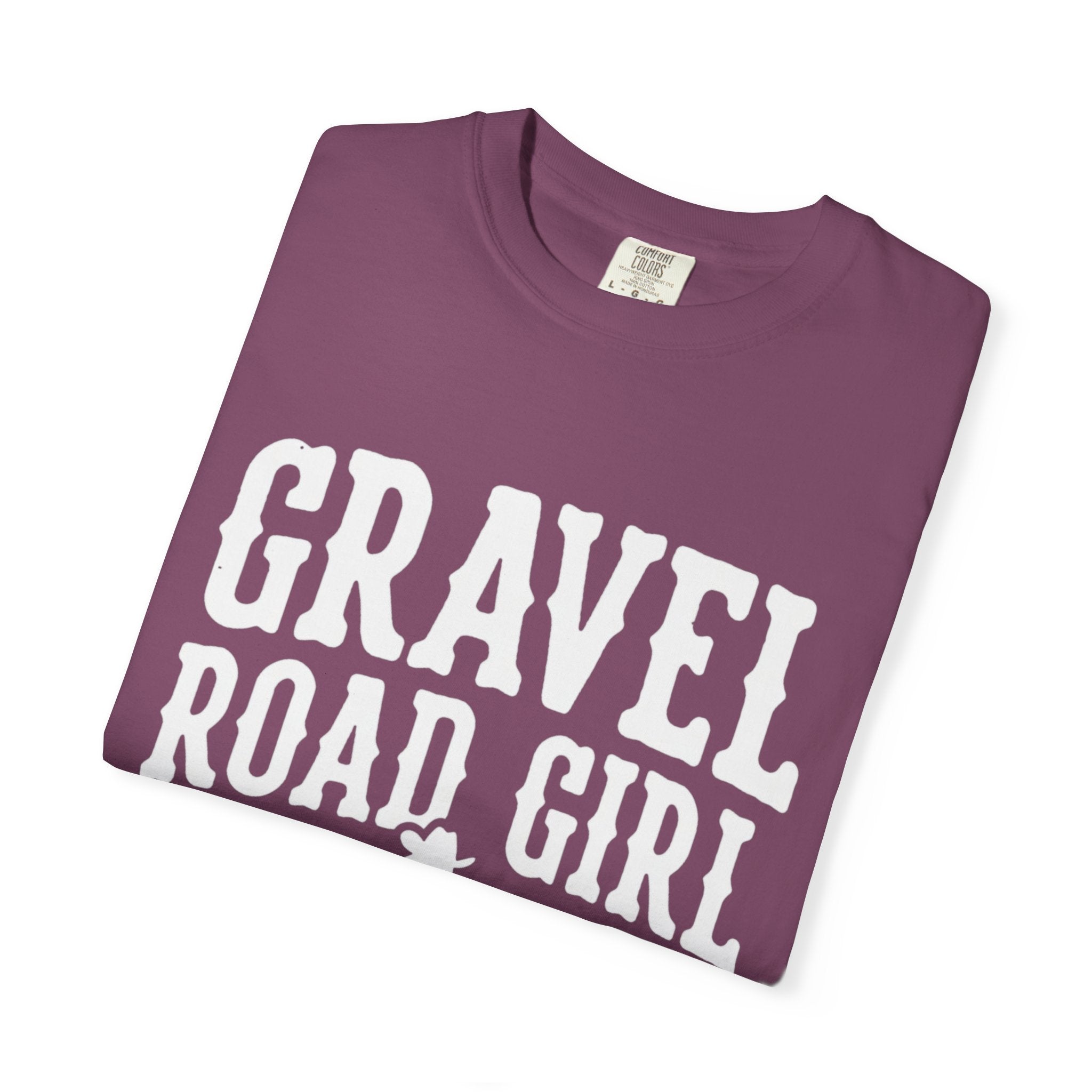 Gravel Road Girl T‑Shirt — Western Cowgirl Motorcycle Tee