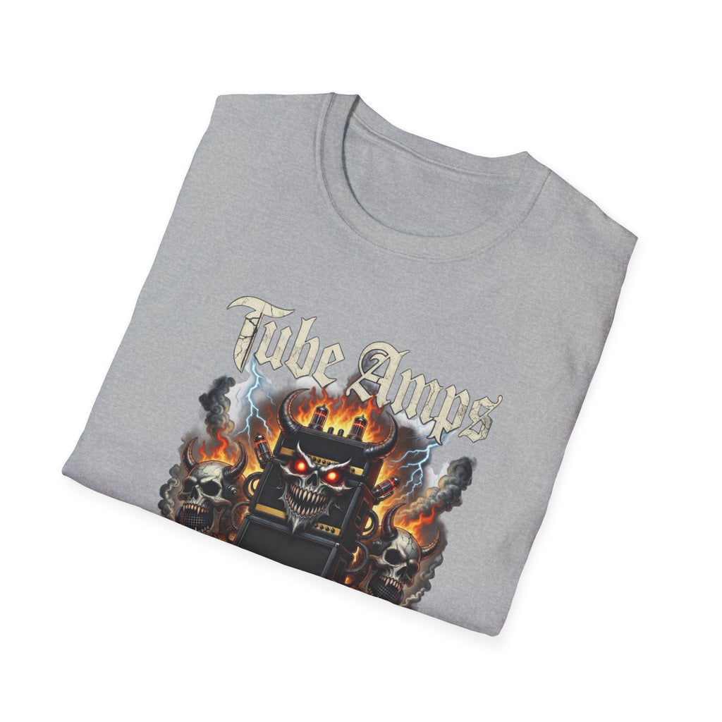 Tube Amps T-Shirt — "EL34s Don't Take Software Updates, Kid" Guitarist Tee