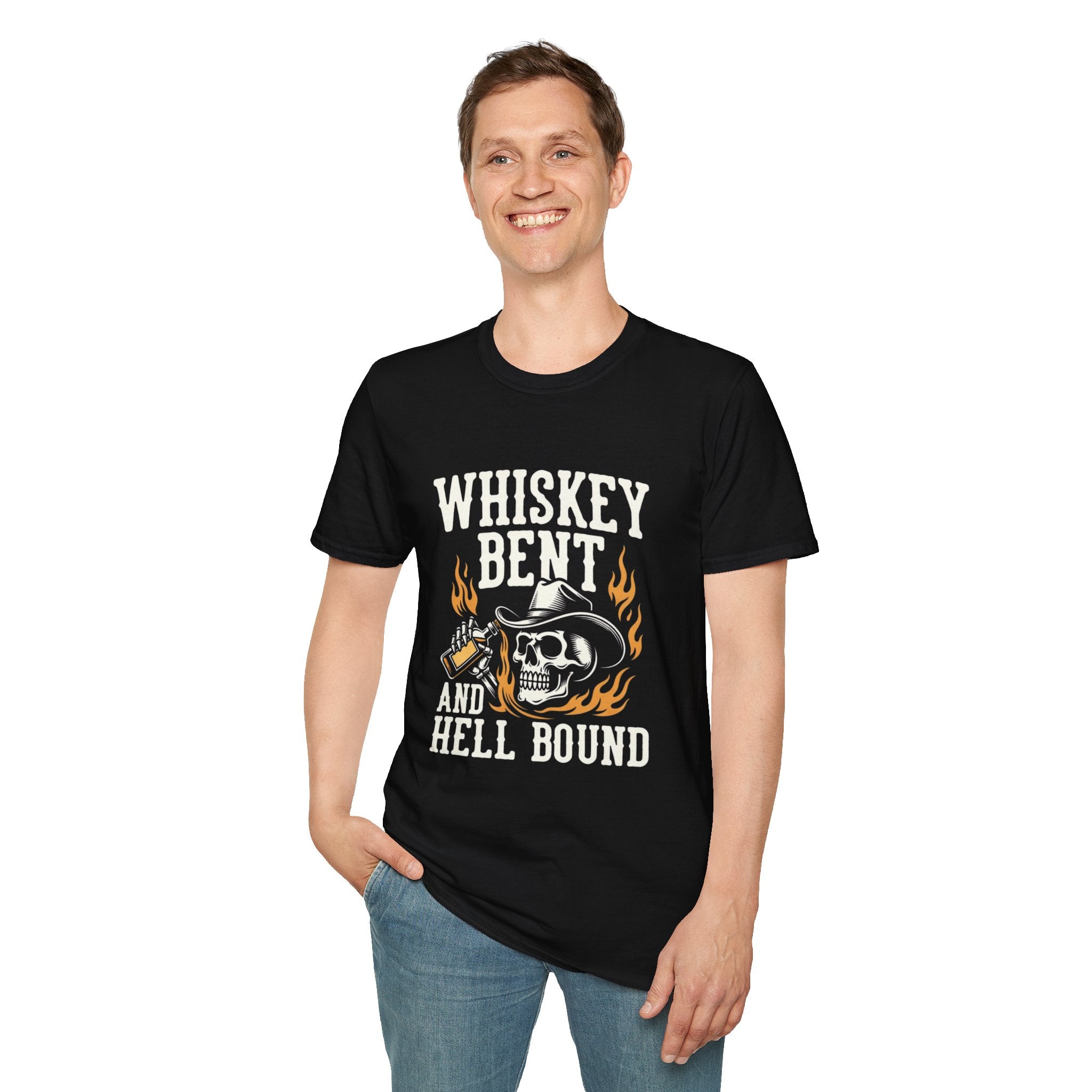 Whiskey Bent and Hell Bound Skull T-Shirt