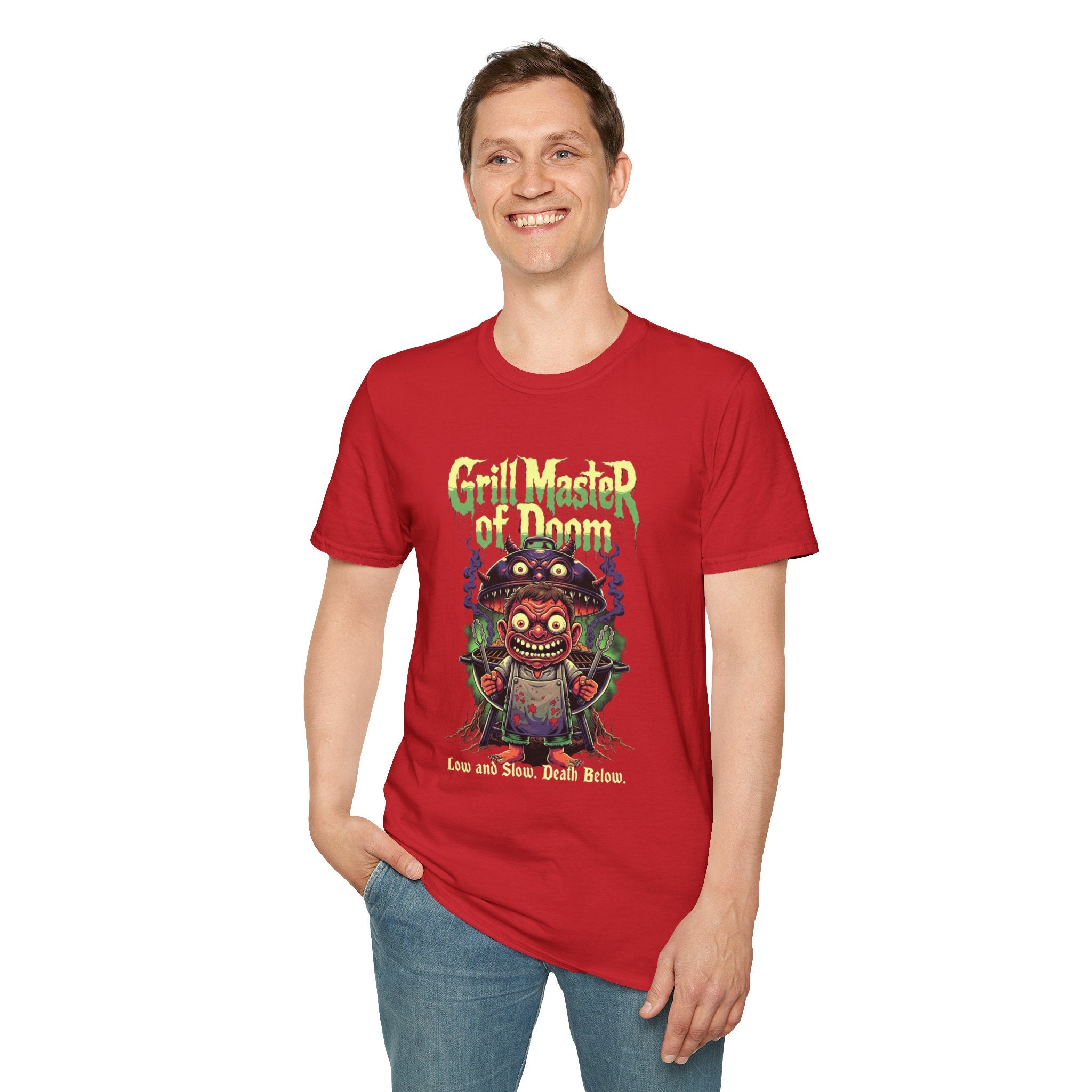 Grill Master of Doom T-Shirt — Retro Horror BBQ Tee