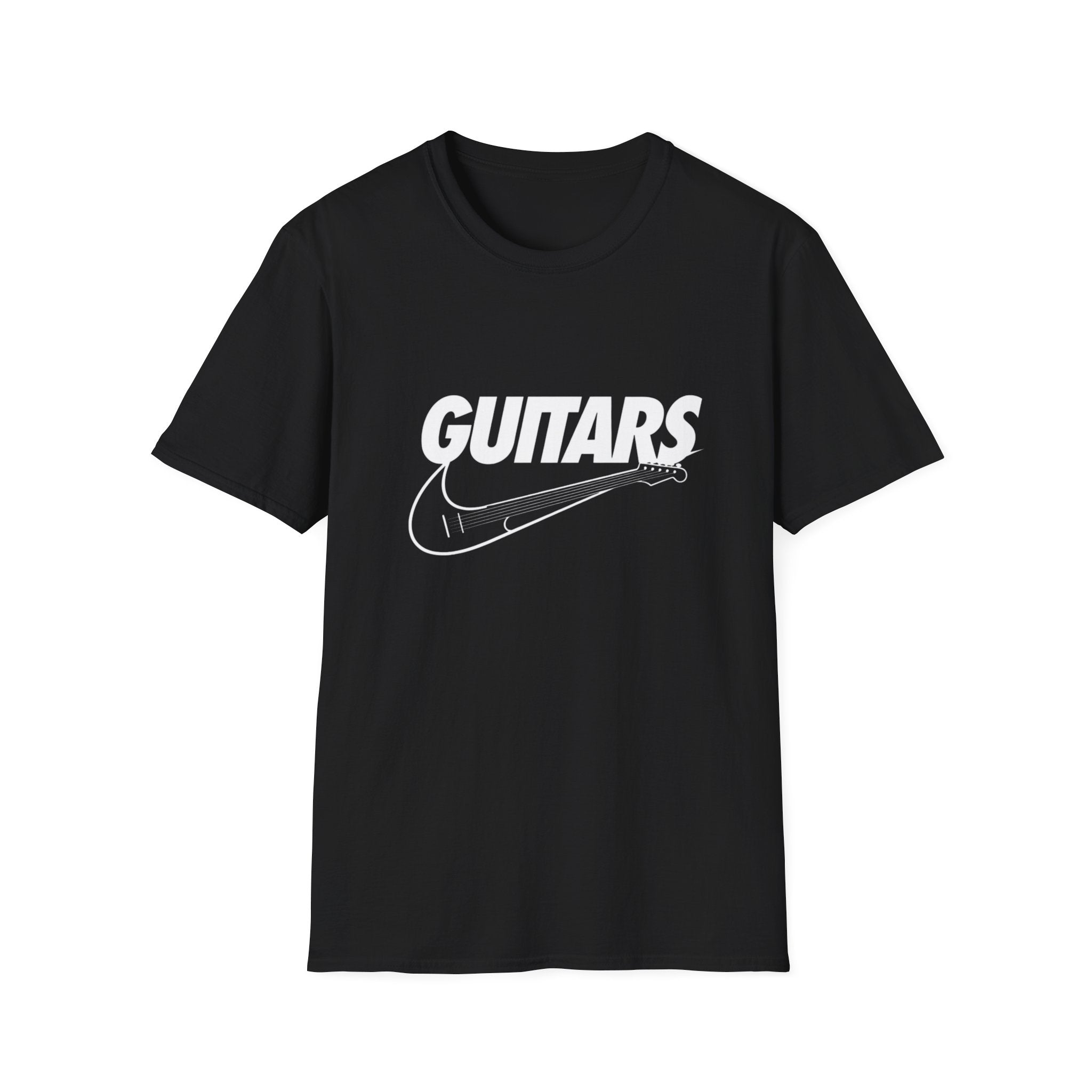 Guitars Graphic T-Shirt — Retro Rock Electric Guitar Logo Tee