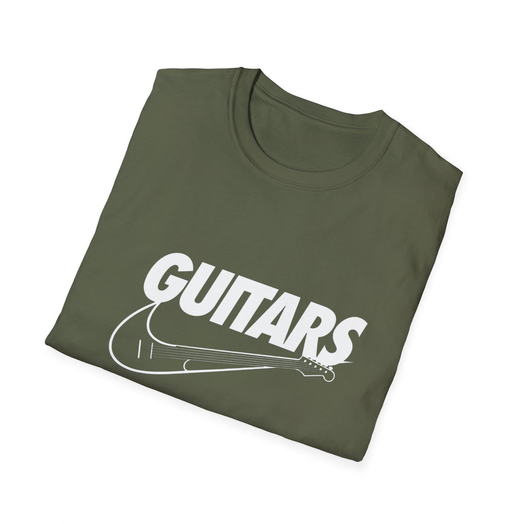Guitars Graphic T-Shirt — Retro Rock Electric Guitar Logo Tee