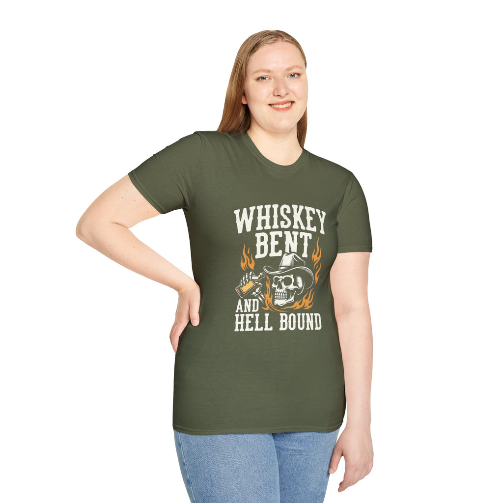 Whiskey Bent and Hell Bound Skull T-Shirt