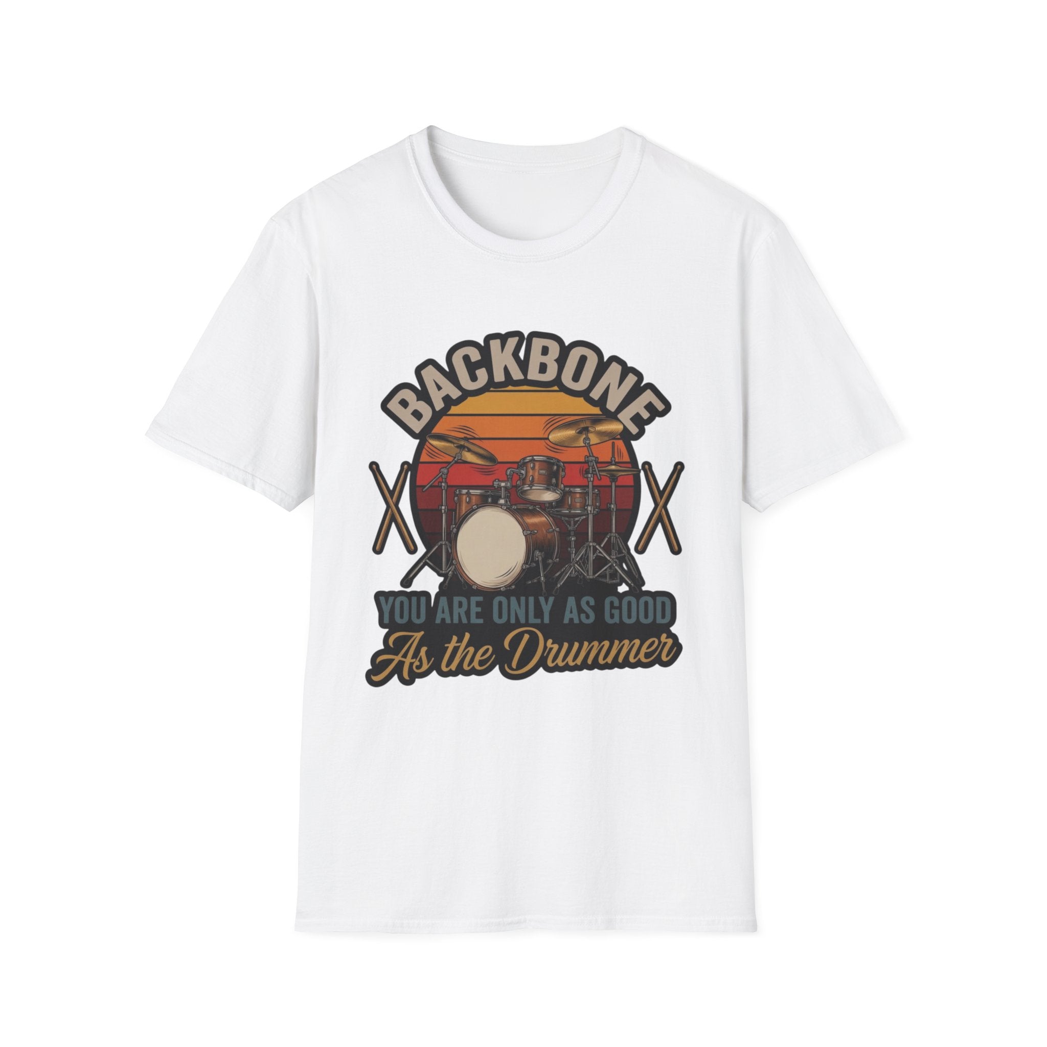 Drummer T-Shirt — “Backbone: You Are Only As Good As the Drummer” Vintage Drum Kit Tee