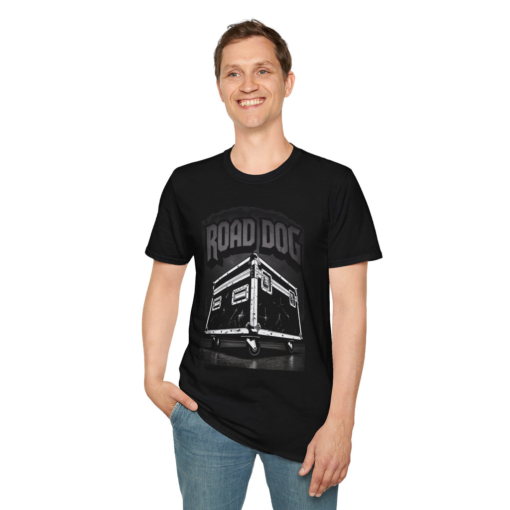 Road Dog Crew T-Shirt – Tour Case Graphic Tee for Musicians & Roadies