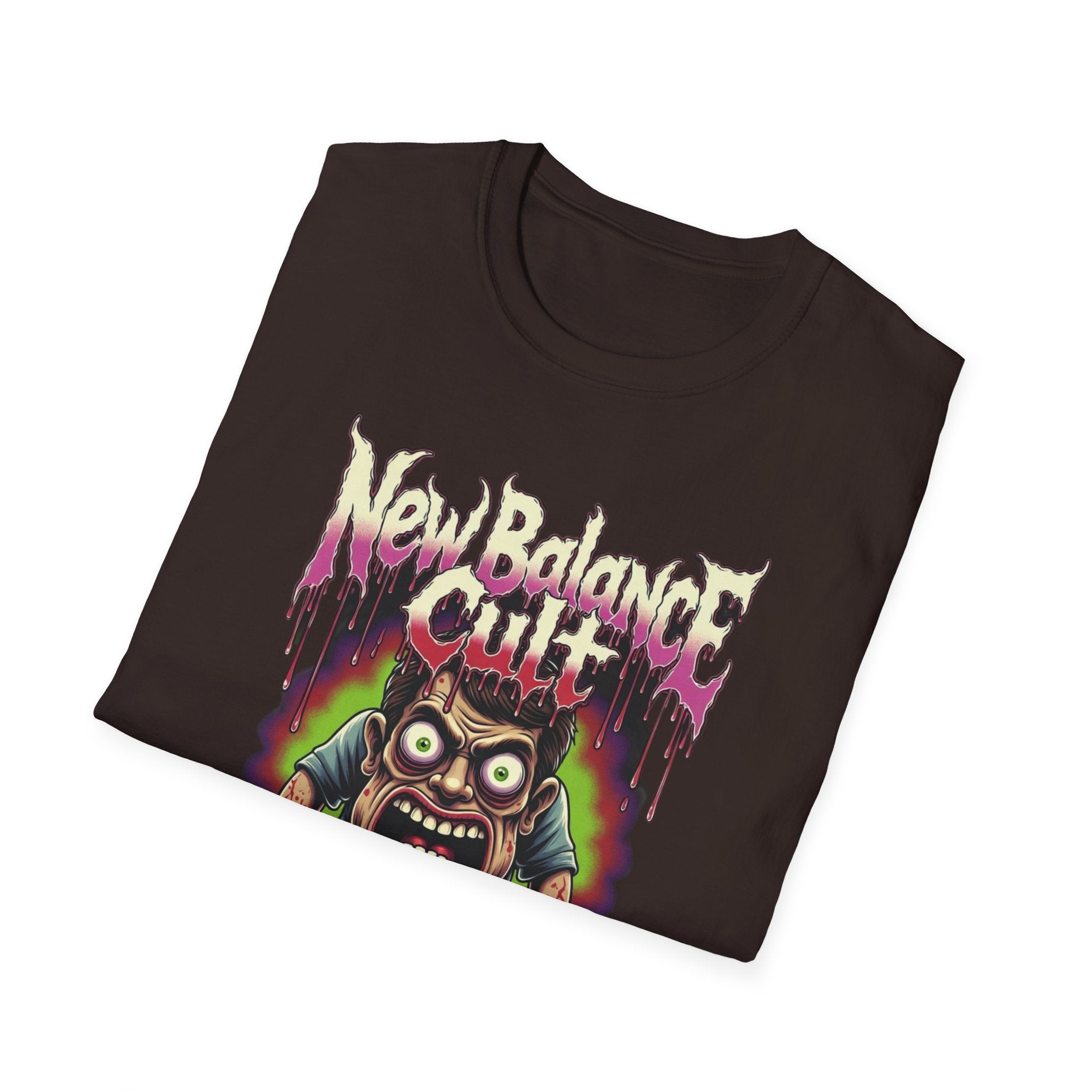 Graphic T-Shirt — 'New Balance Cult' Horror Skate Art Tee