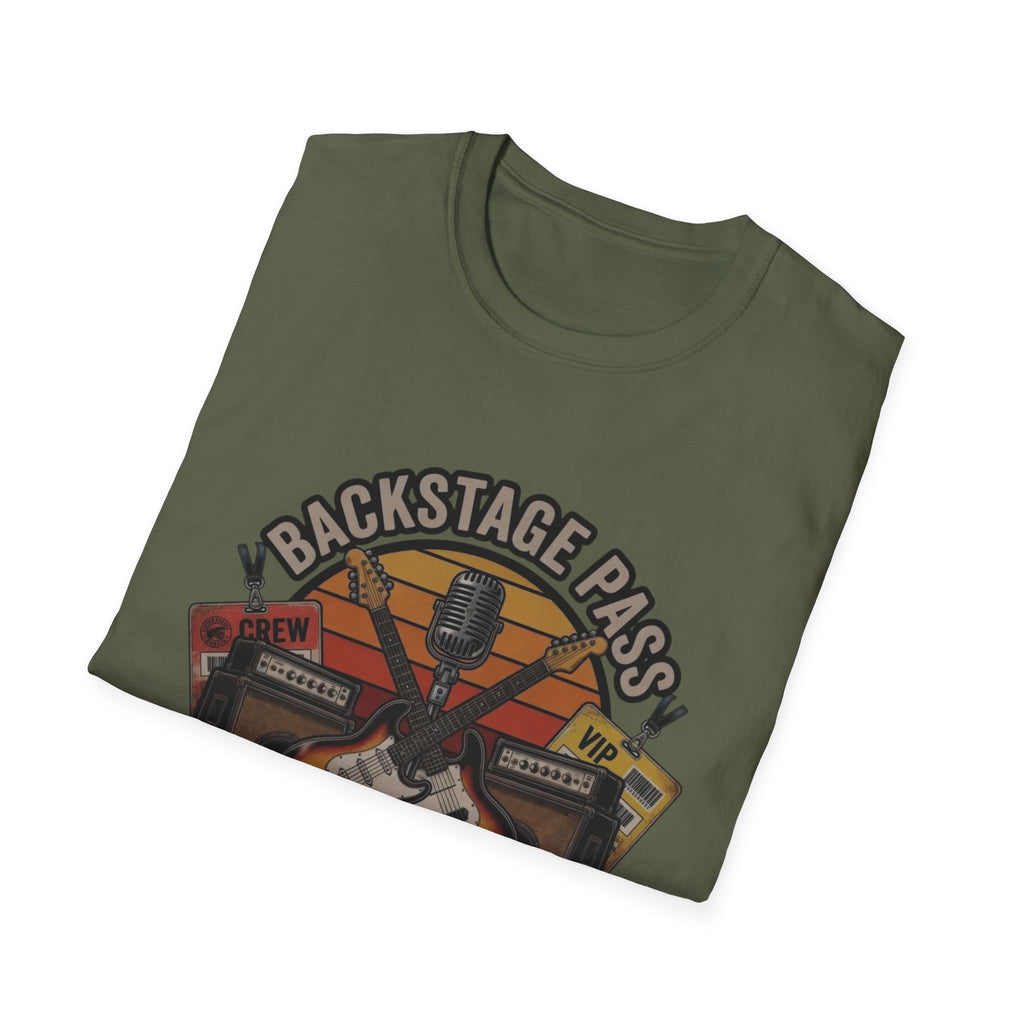 Backstage Pass "I Know The Band" T-Shirt — Retro Guitar Concert Tee