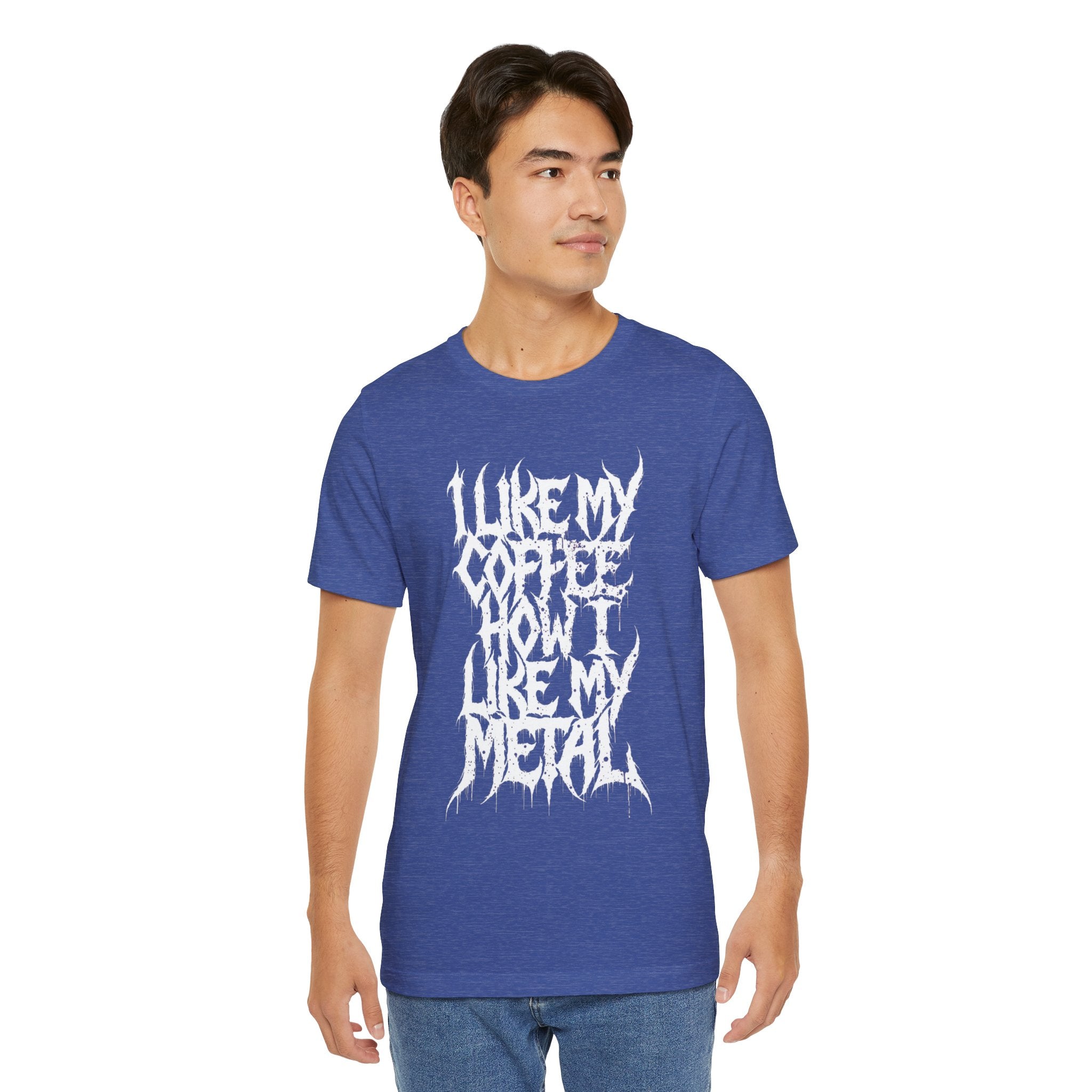 Metal Music T‑Shirt - "I Like My Coffee How I Like My Metal" Crew Tee