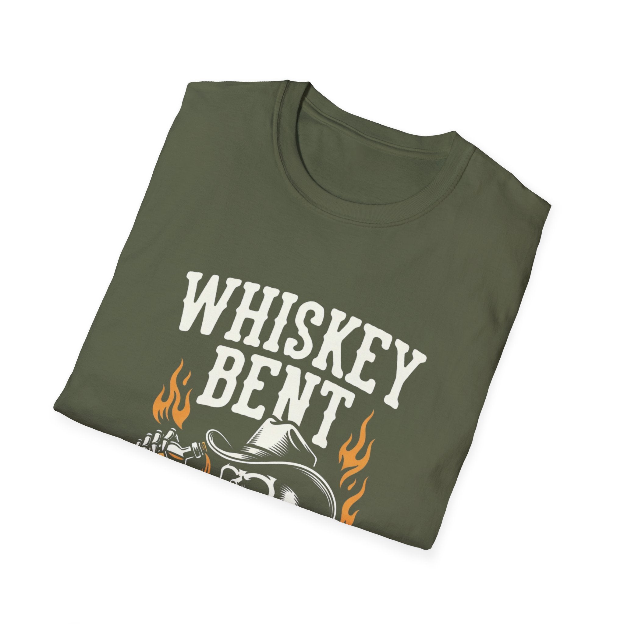 Whiskey Bent and Hell Bound Skull T-Shirt