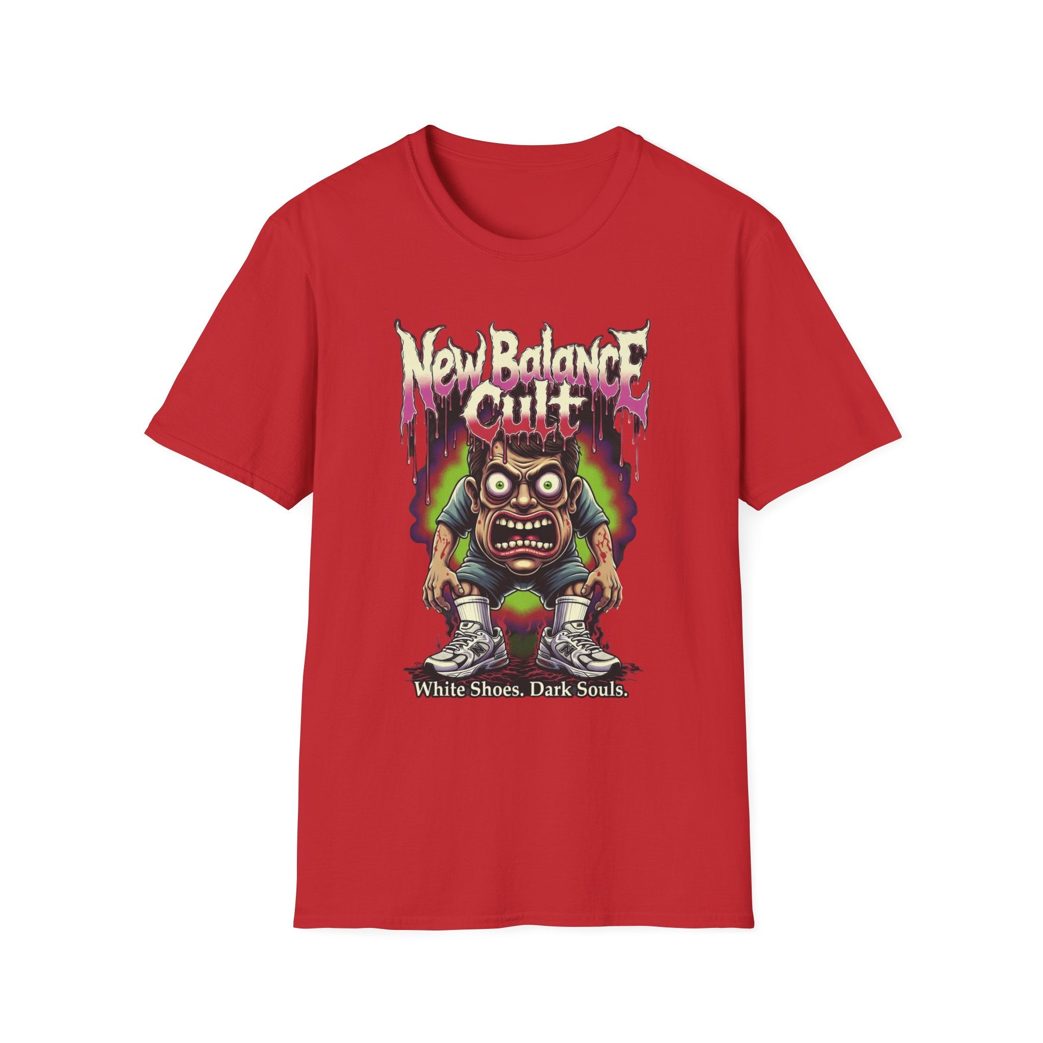 Graphic T-Shirt — 'New Balance Cult' Horror Skate Art Tee