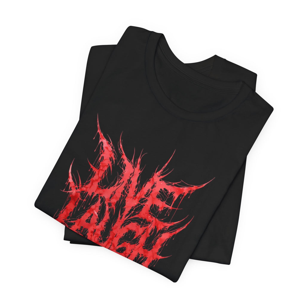 Graphic Tee — 'Live Laugh Love' Red Metal Script T-Shirt