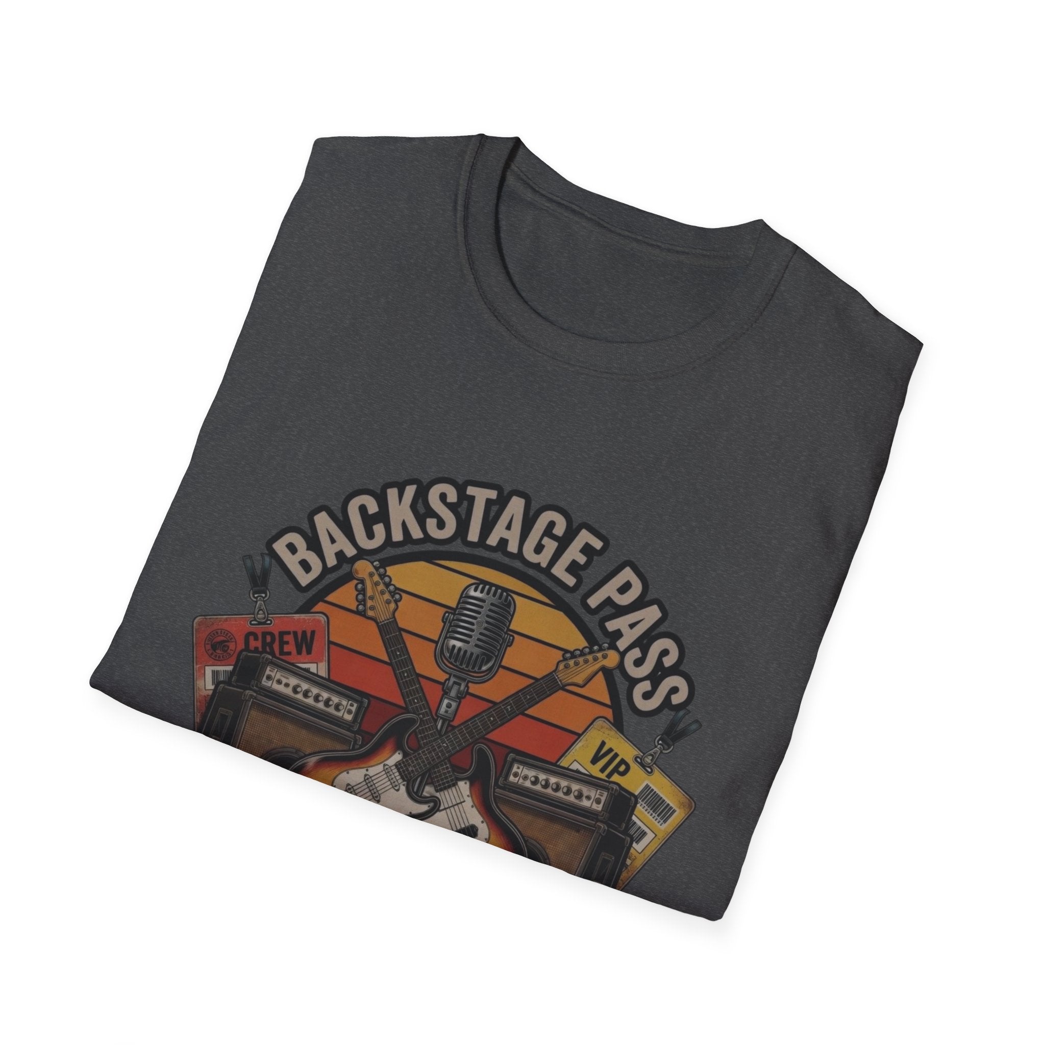 Backstage Pass "I Know The Band" T-Shirt — Retro Guitar Concert Tee