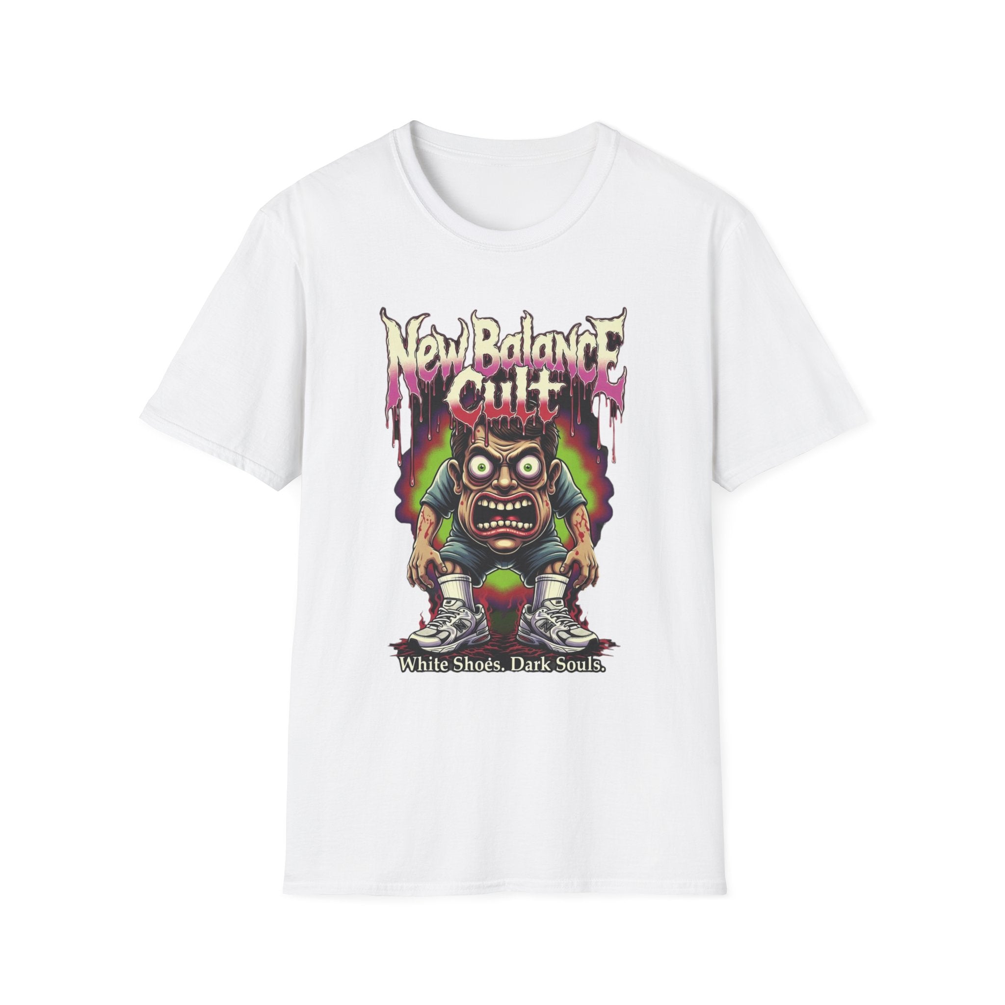 Graphic T-Shirt — 'New Balance Cult' Horror Skate Art Tee