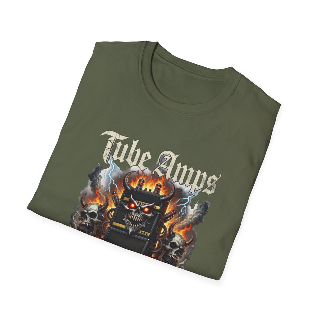 Tube Amps T-Shirt — "EL34s Don't Take Software Updates, Kid" Guitarist Tee