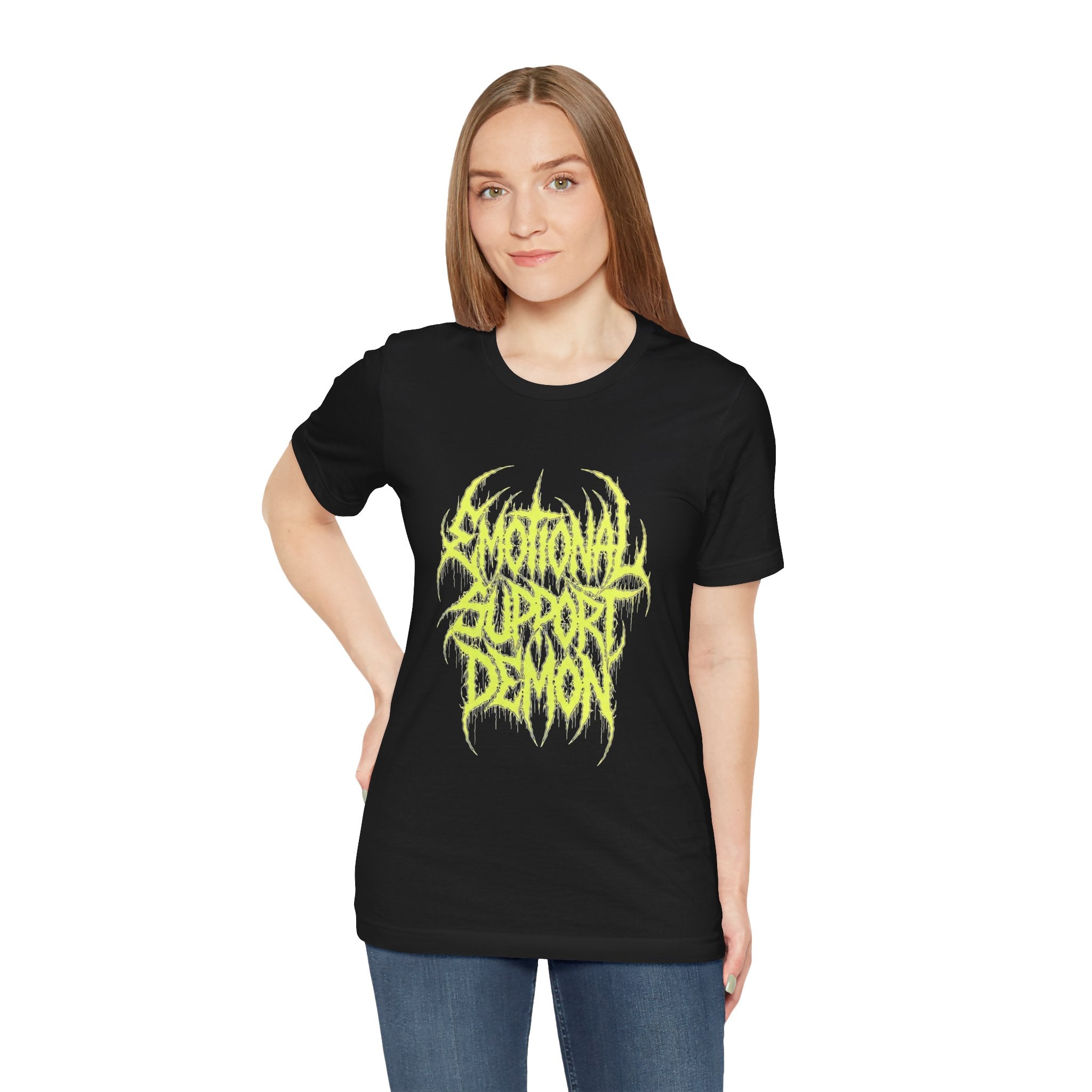 Emo Metal Tee — "Emotional Support Demon" Graphic Shirt