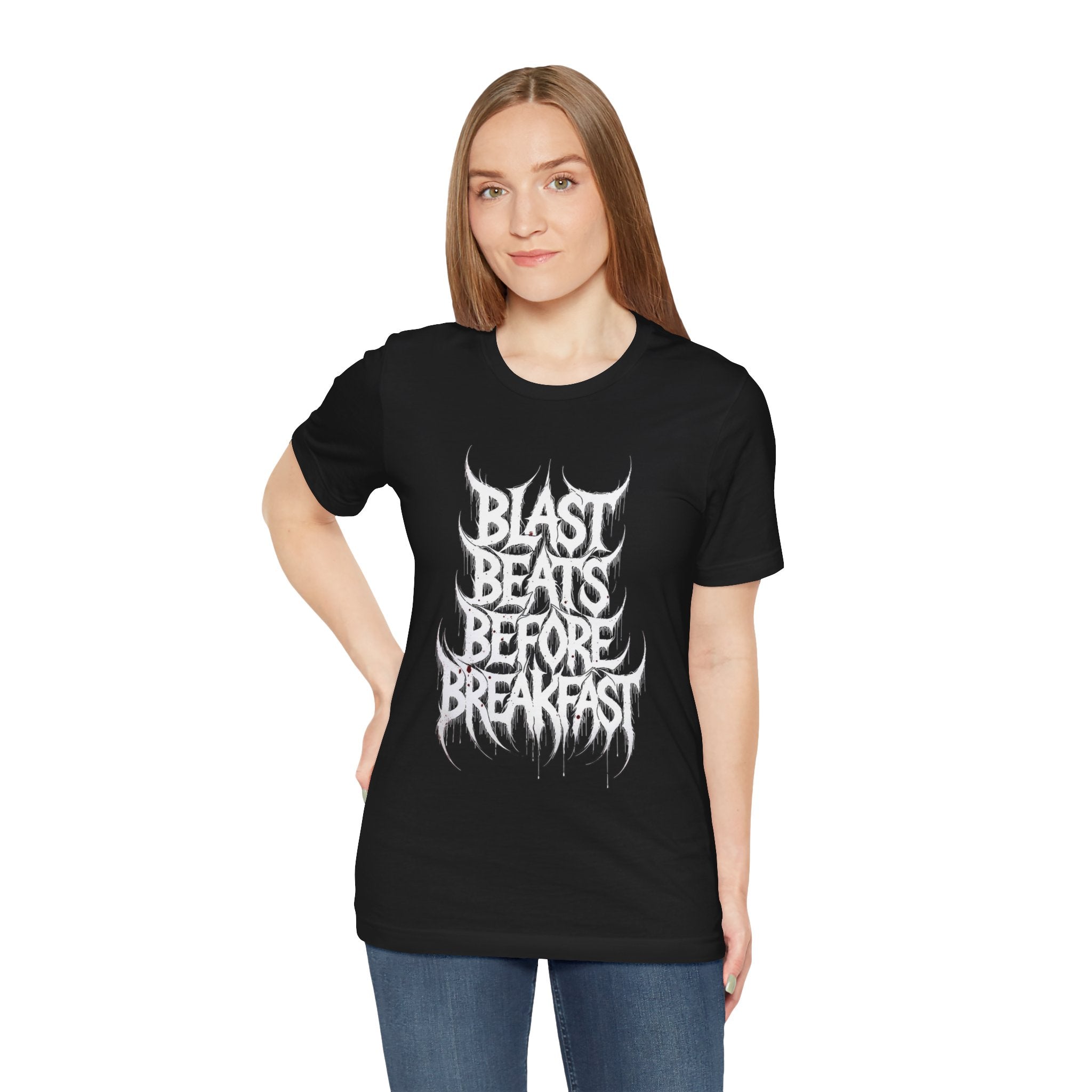 Blast Beats Before Breakfast T-Shirt — Metal Drummer Graphic Tee