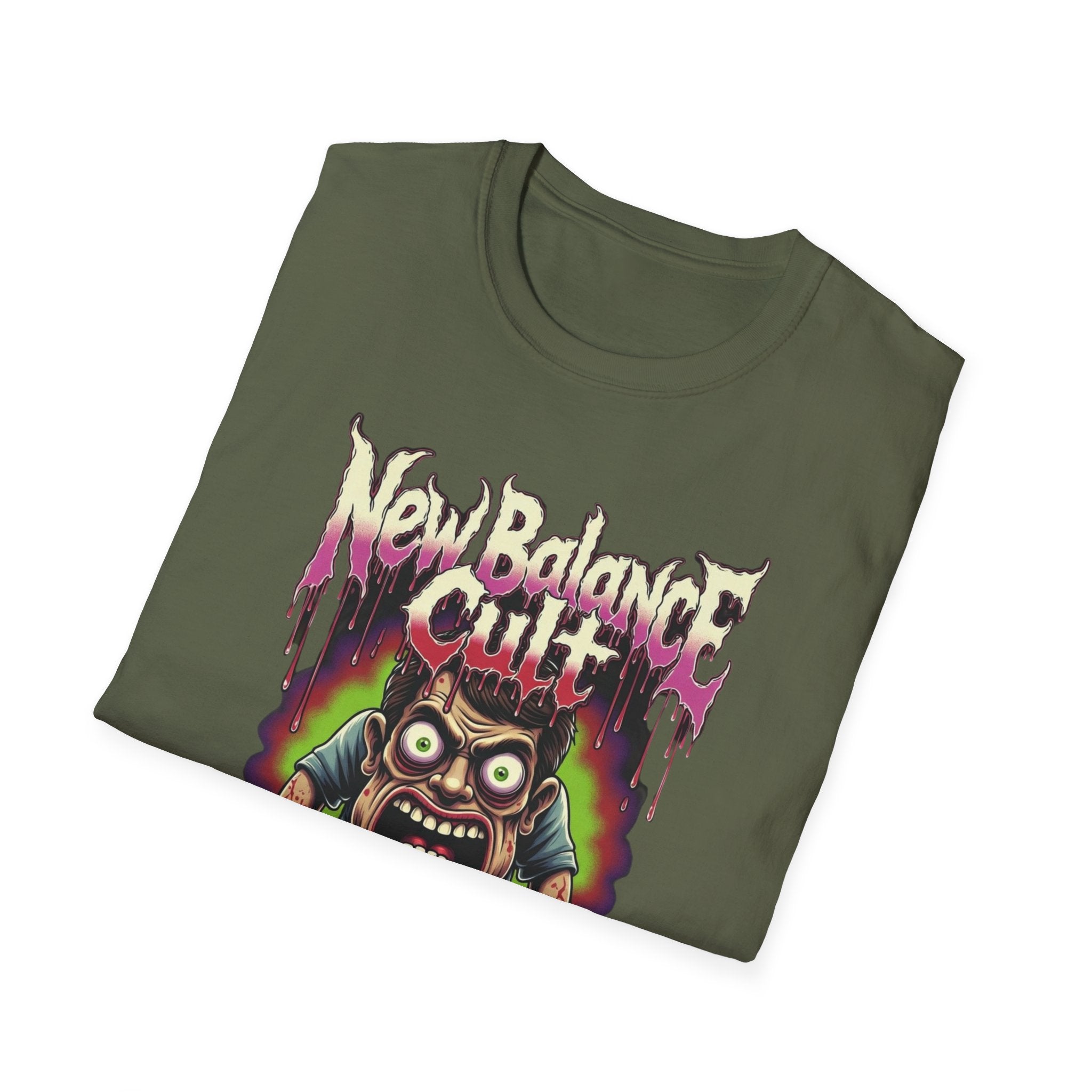 Graphic T-Shirt — 'New Balance Cult' Horror Skate Art Tee