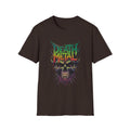 Death Metal Skull T‑Shirt — Retro Neon Band Graphic Tee