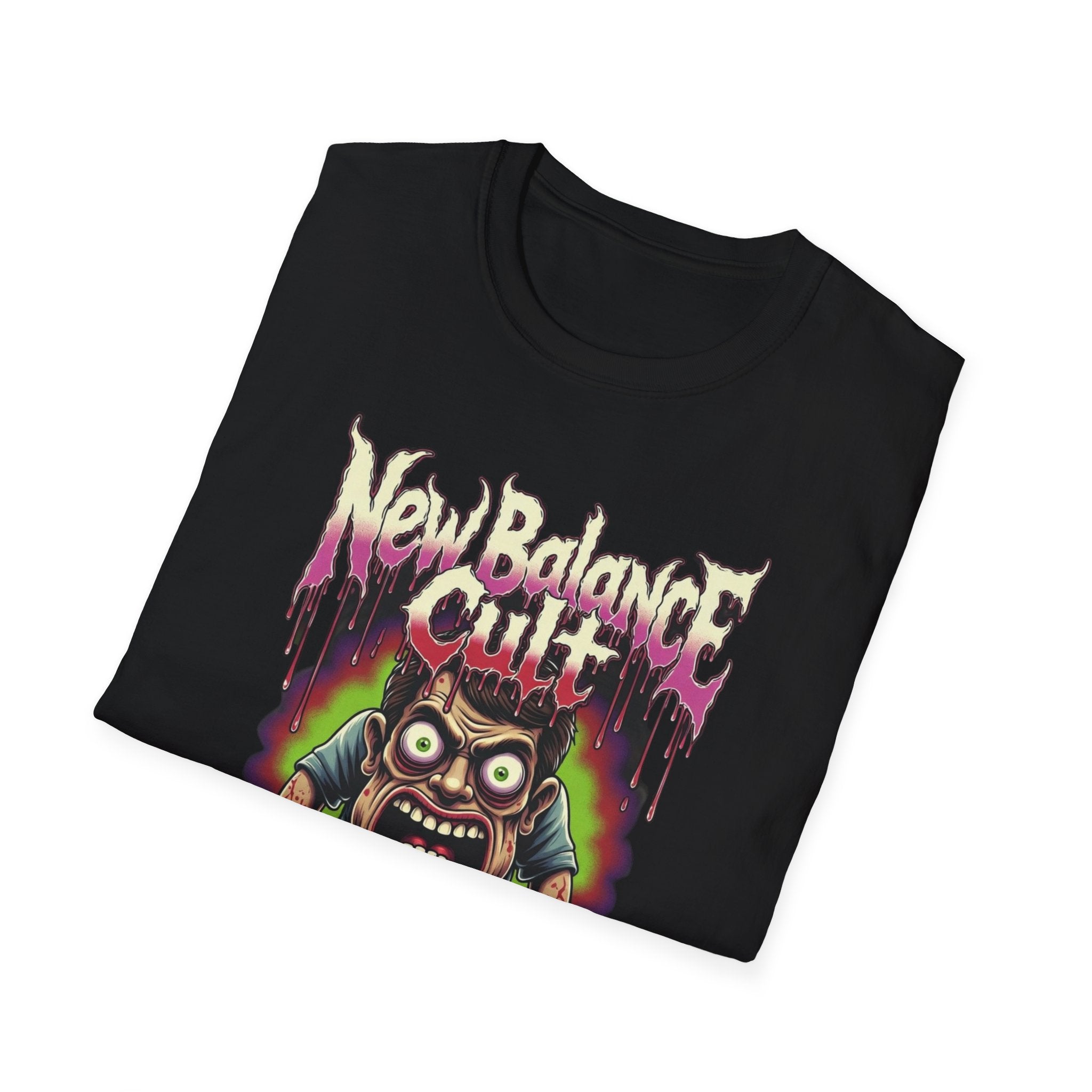 Graphic T-Shirt — 'New Balance Cult' Horror Skate Art Tee