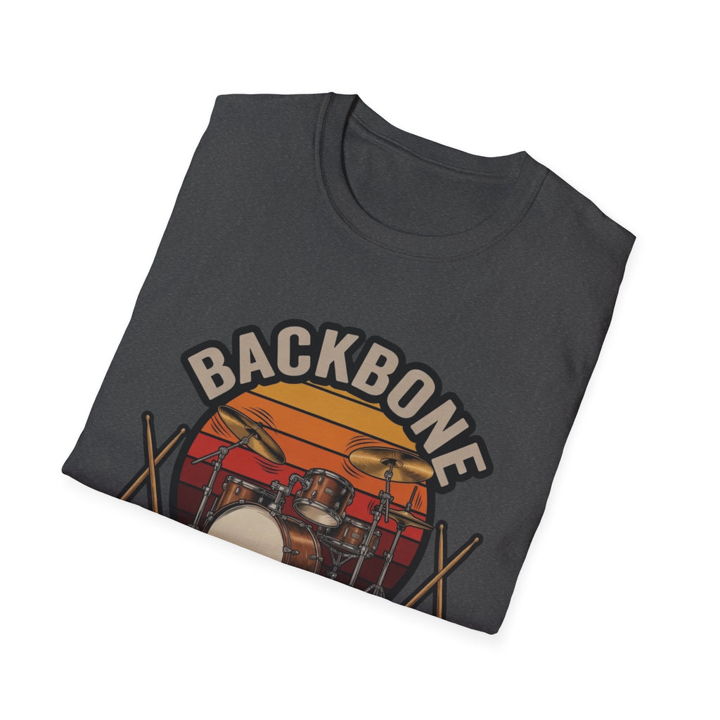 Drummer T-Shirt — “Backbone: You Are Only As Good As the Drummer” Vintage Drum Kit Tee