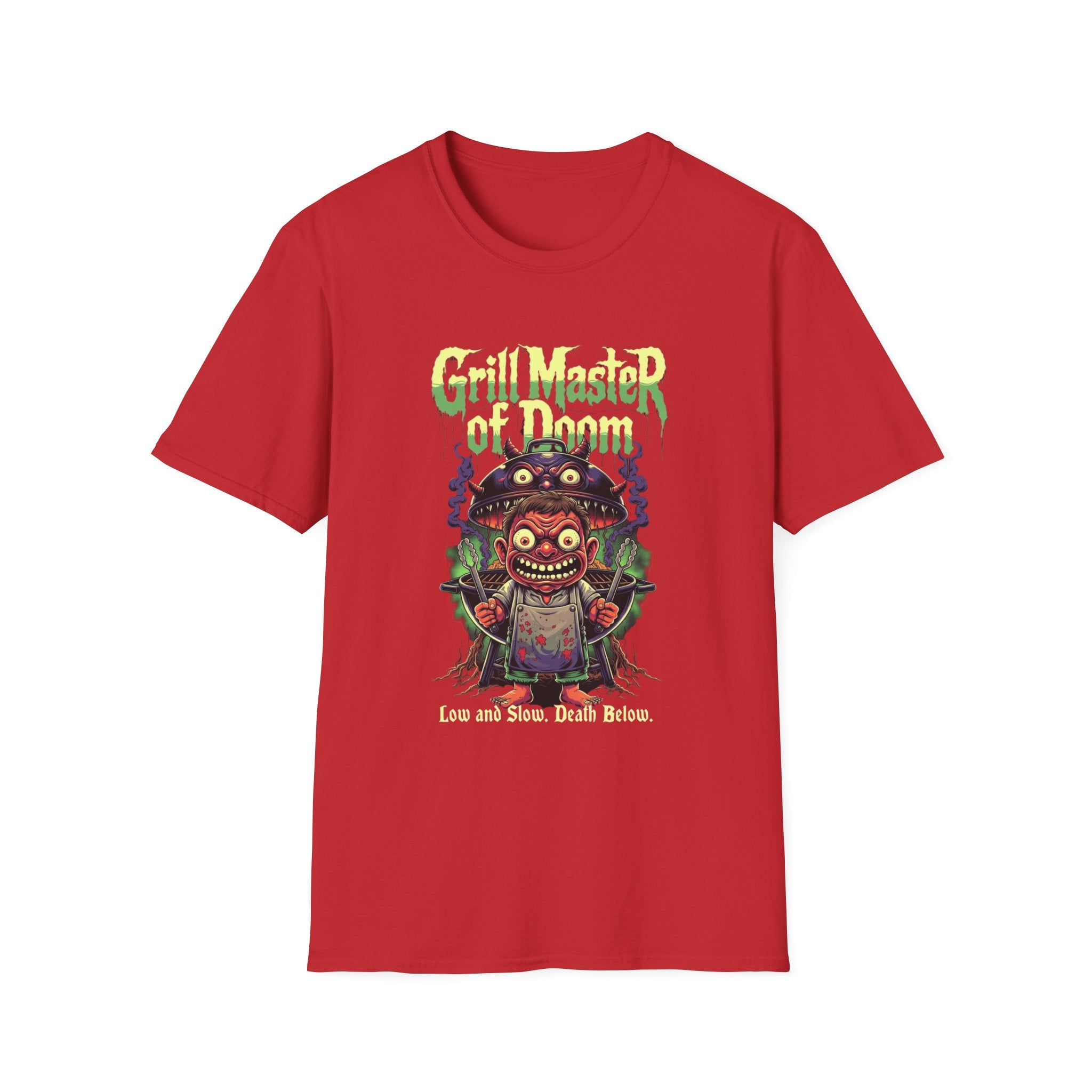 Grill Master of Doom T-Shirt — Retro Horror BBQ Tee