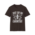 Just Say No to Pop Country Longhorn Skull T-Shirt