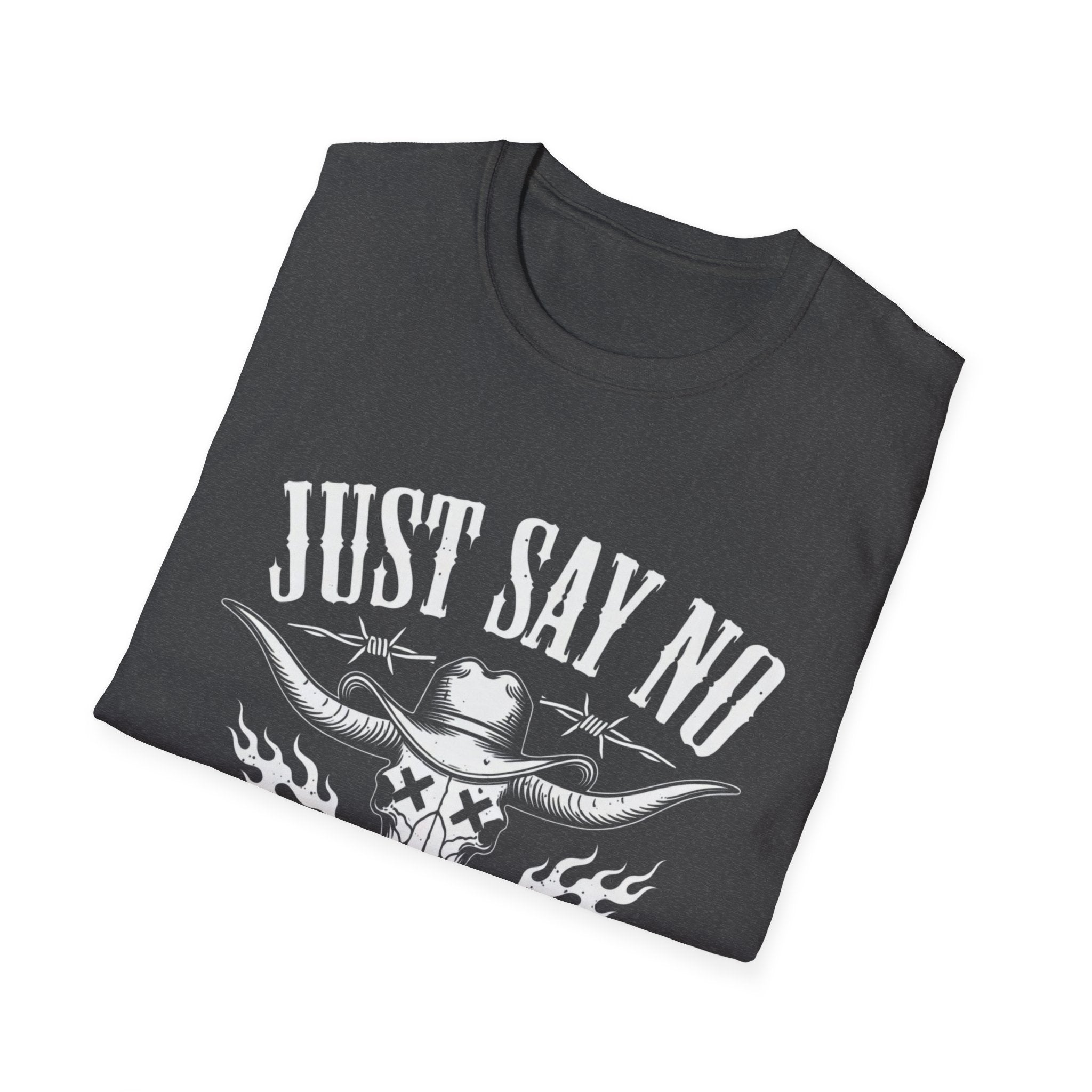 Just Say No to Pop Country Longhorn Skull T-Shirt