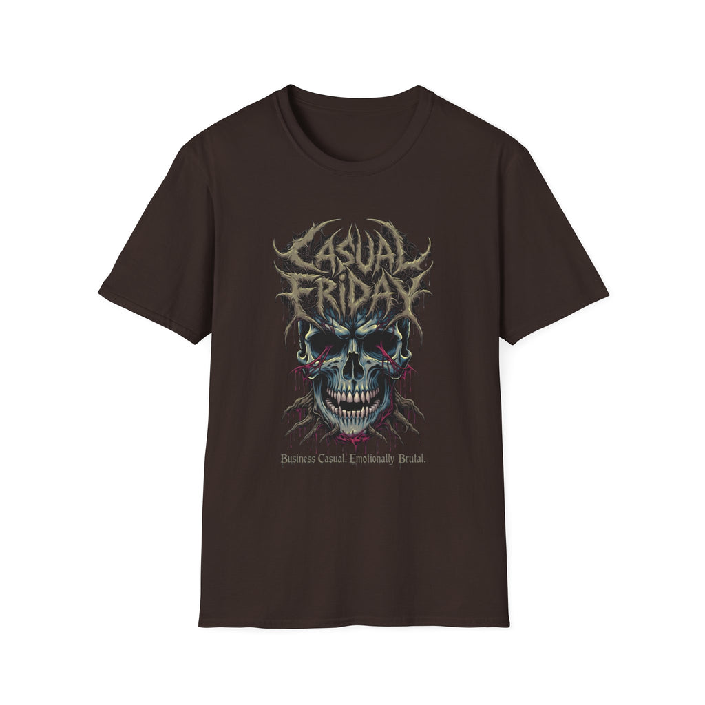 Casual Friday Skull Tee — Gothic Horror Graphic T-Shirt