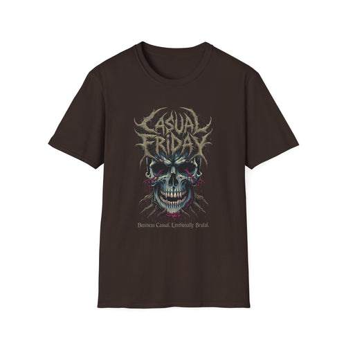 Casual Friday Skull Tee — Gothic Horror Graphic T-Shirt