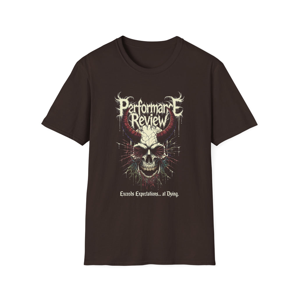 Performance Review Skull Band T‑Shirt — Metal Concert Tee