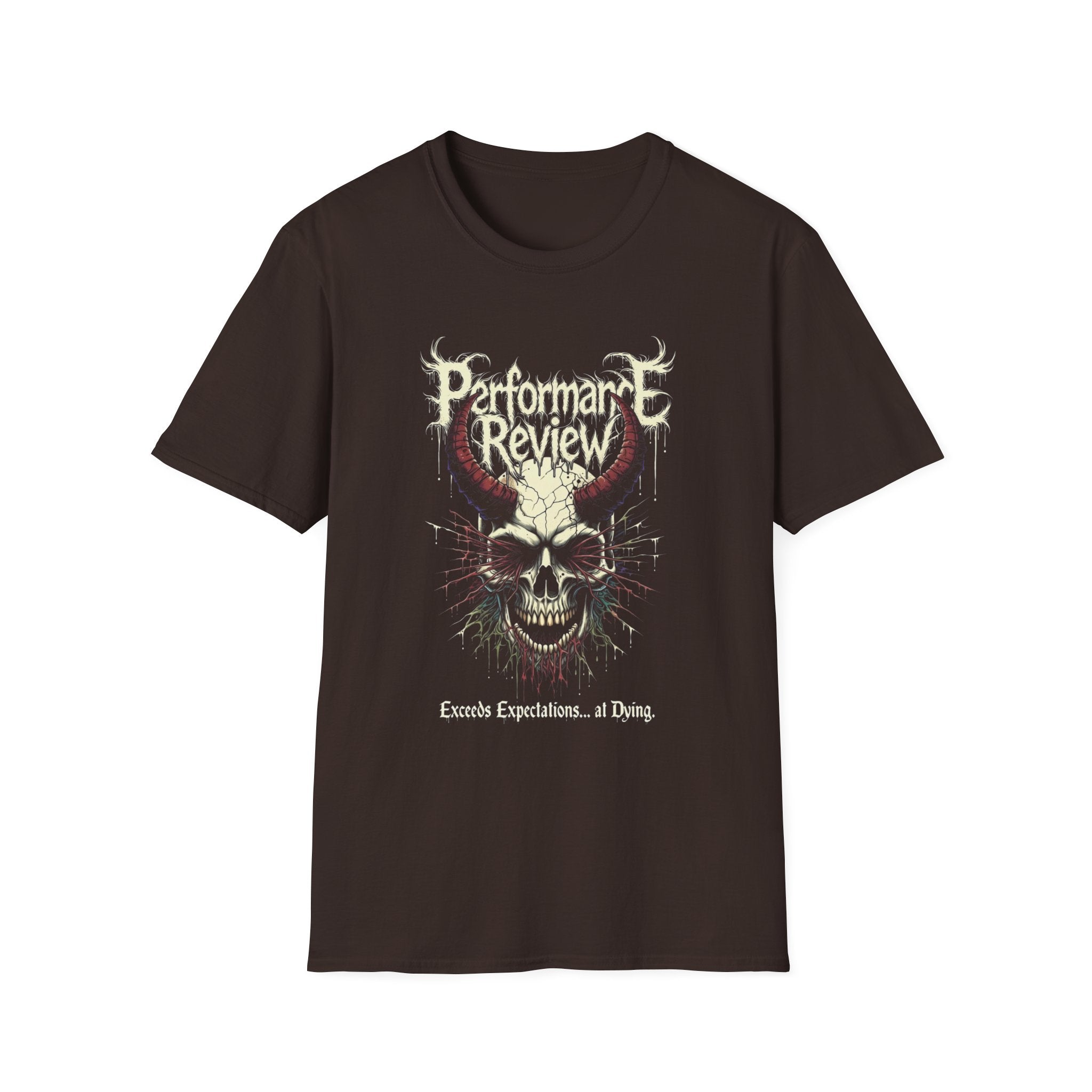 Performance Review Skull Band T‑Shirt — Metal Concert Tee