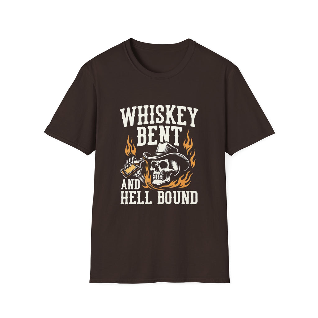 Whiskey Bent and Hell Bound Skull T-Shirt