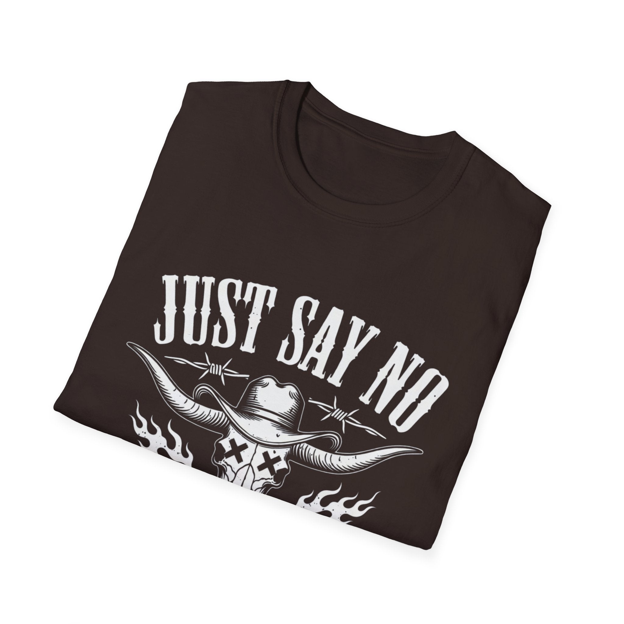 Just Say No to Pop Country Longhorn Skull T-Shirt