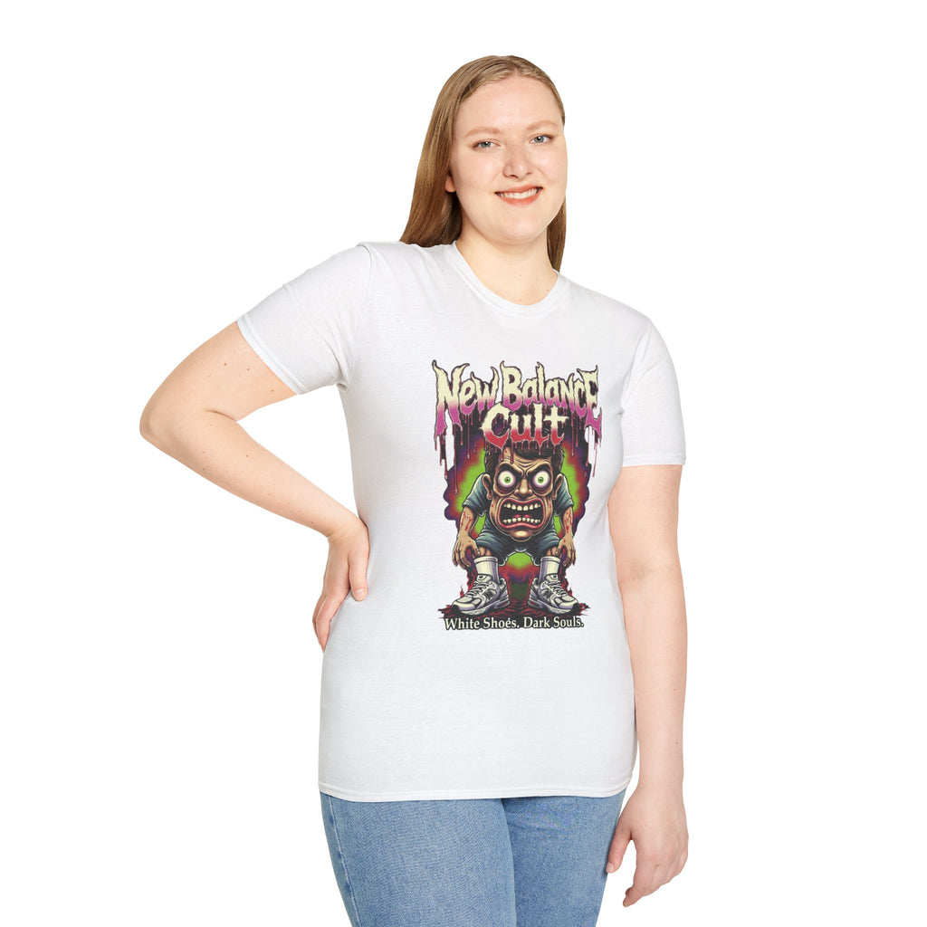 Graphic T-Shirt — 'New Balance Cult' Horror Skate Art Tee