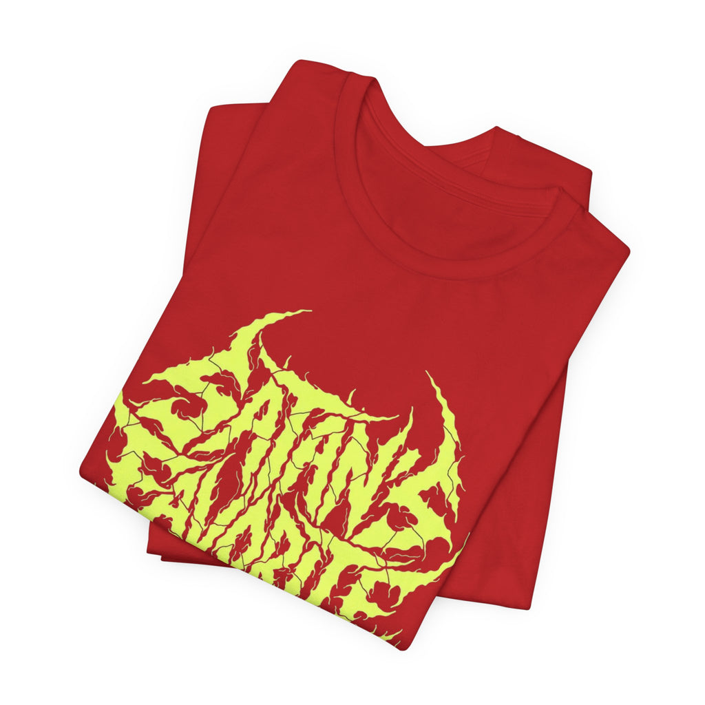 Satan’s Favorite Roadie T‑Shirt — Neon Metal Band Tee