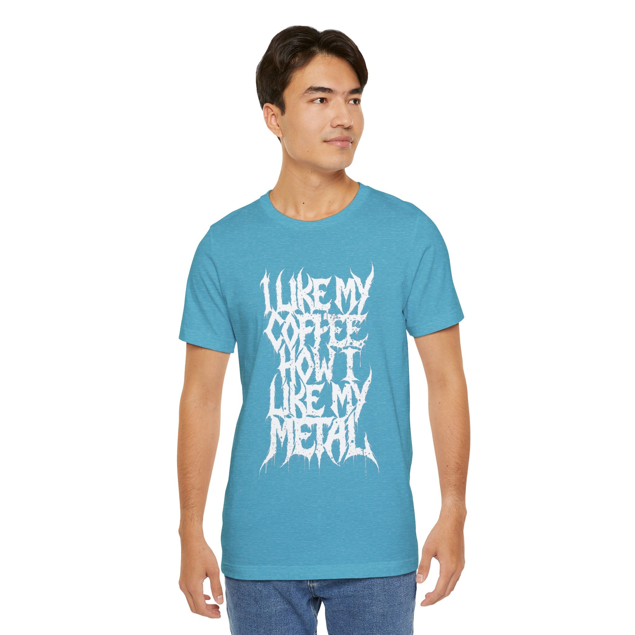 Metal Music T‑Shirt - "I Like My Coffee How I Like My Metal" Crew Tee
