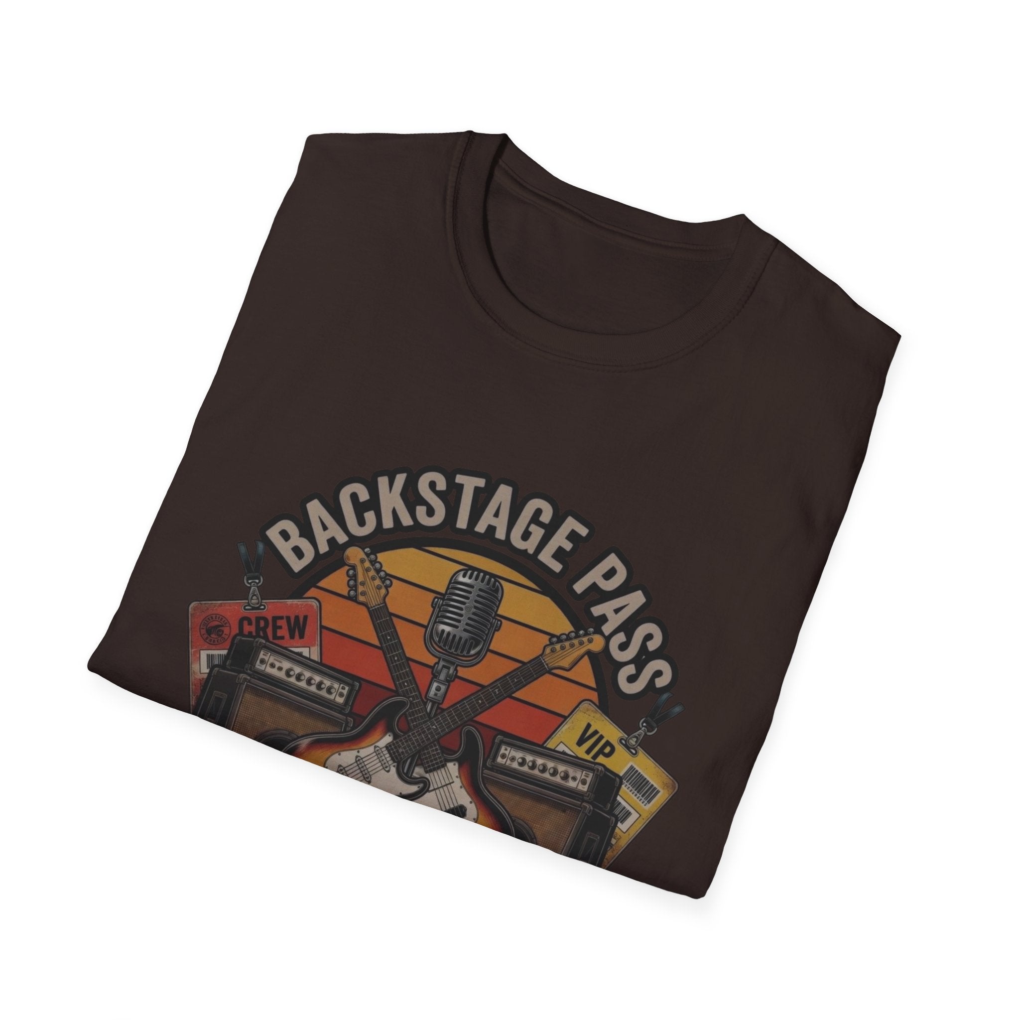 Backstage Pass "I Know The Band" T-Shirt — Retro Guitar Concert Tee