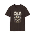 Chug Guitar Riffs Skull Tee — "Chug" Chains & Pistons Metal T-Shirt