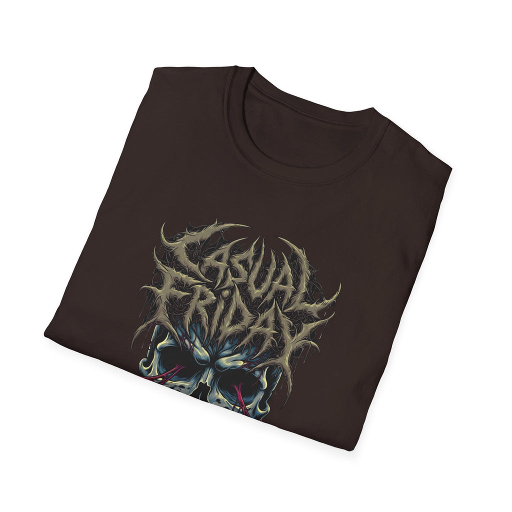 Casual Friday Skull Tee — Gothic Horror Graphic T-Shirt