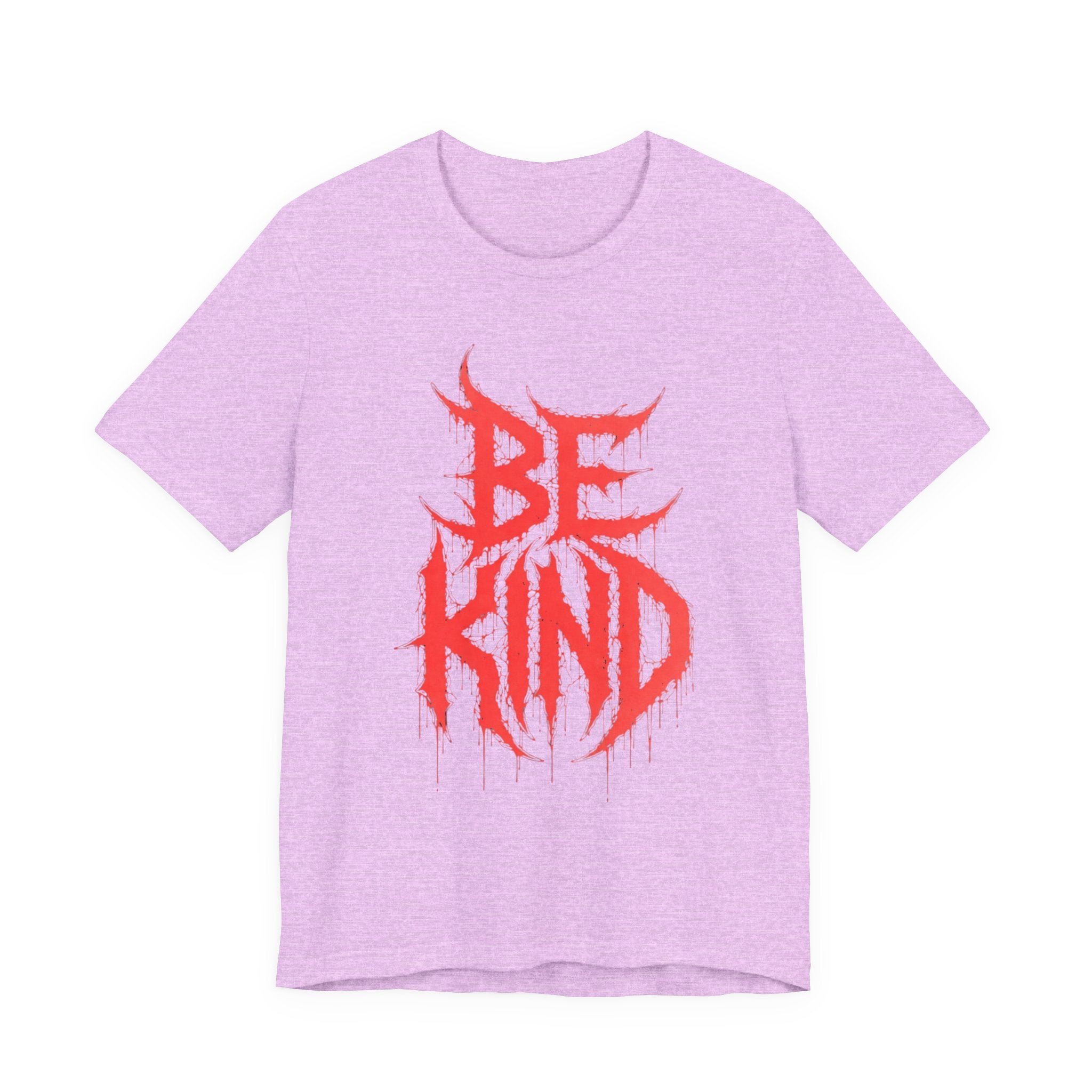 Be Kind Graphic Tee — Red Horror-Style Typography T-Shirt
