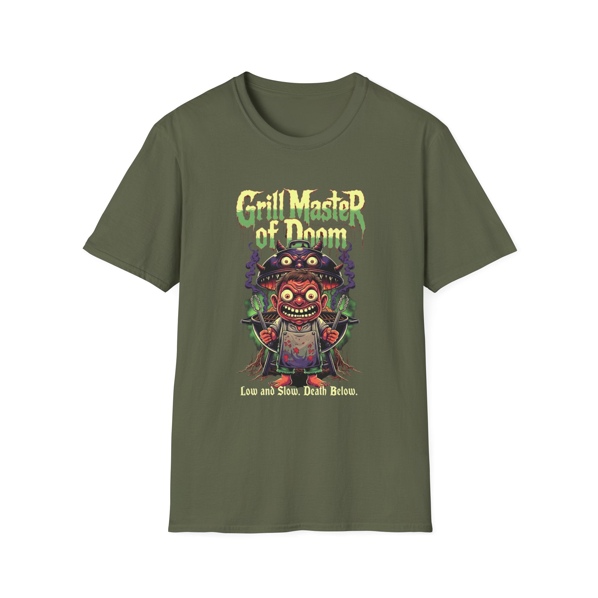 Grill Master of Doom T-Shirt — Retro Horror BBQ Tee