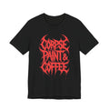 Corpse Paint & Coffee Tee — Gothic Metal Band Shirt