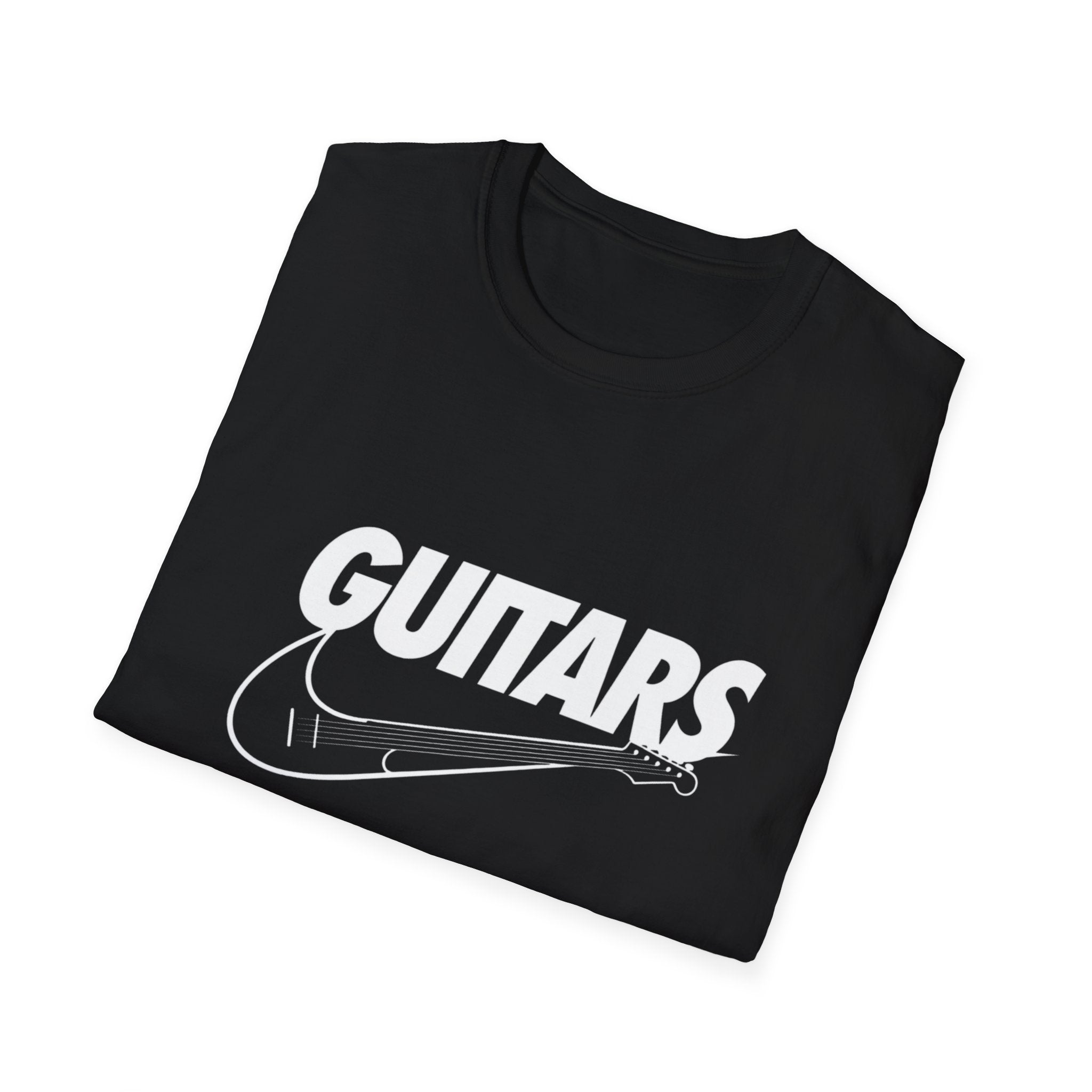 Guitars Graphic T-Shirt — Retro Rock Electric Guitar Logo Tee