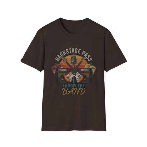 Backstage Pass "I Know The Band" T-Shirt — Retro Guitar Concert Tee
