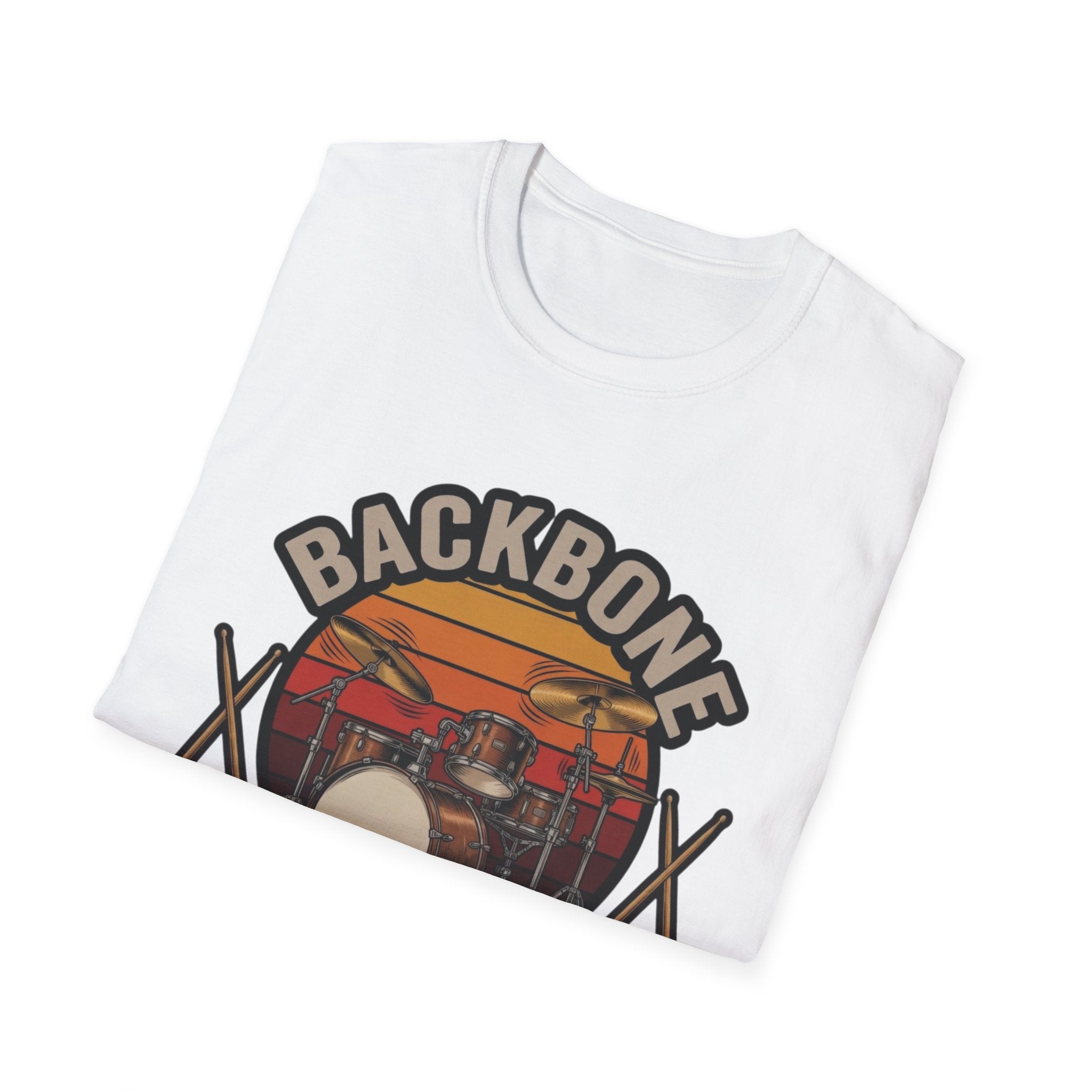 Drummer T-Shirt — “Backbone: You Are Only As Good As the Drummer” Vintage Drum Kit Tee