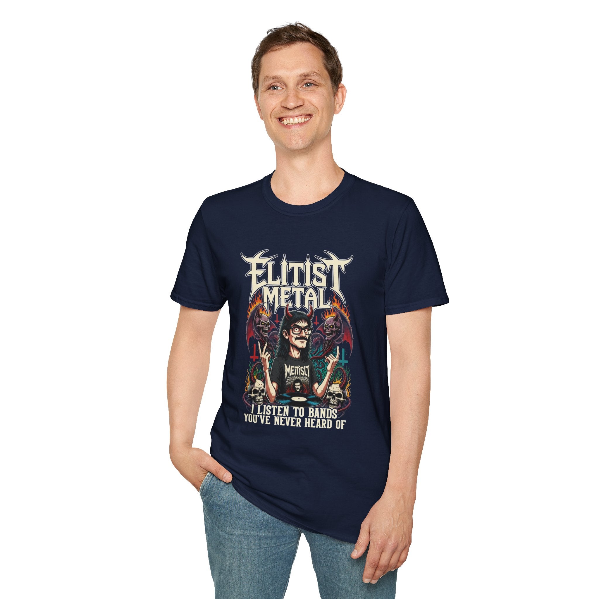 Elitist Graphic T-Shirt — Retro Occult Band Art
