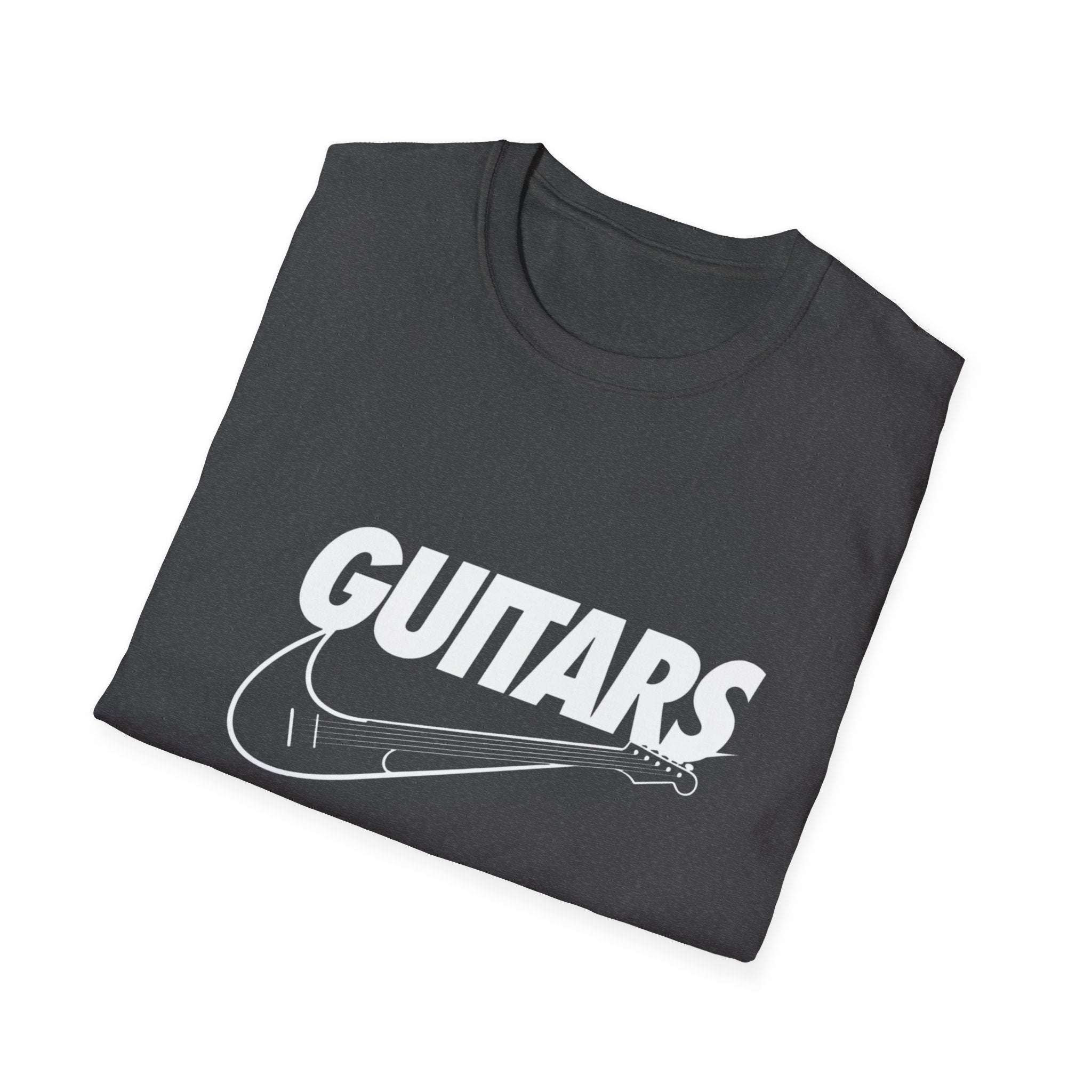 Guitars Graphic T-Shirt — Retro Rock Electric Guitar Logo Tee