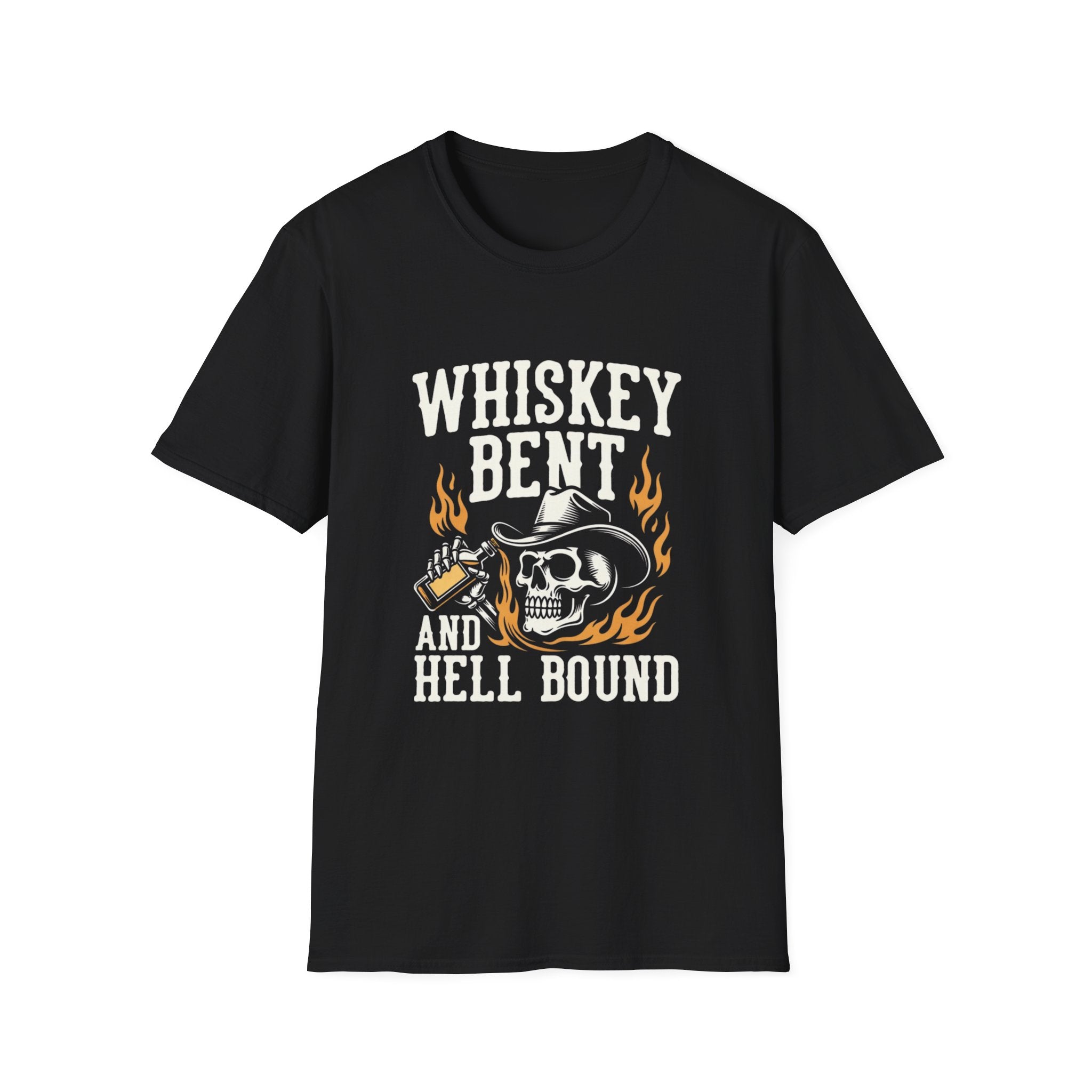 Whiskey Bent and Hell Bound Skull T-Shirt