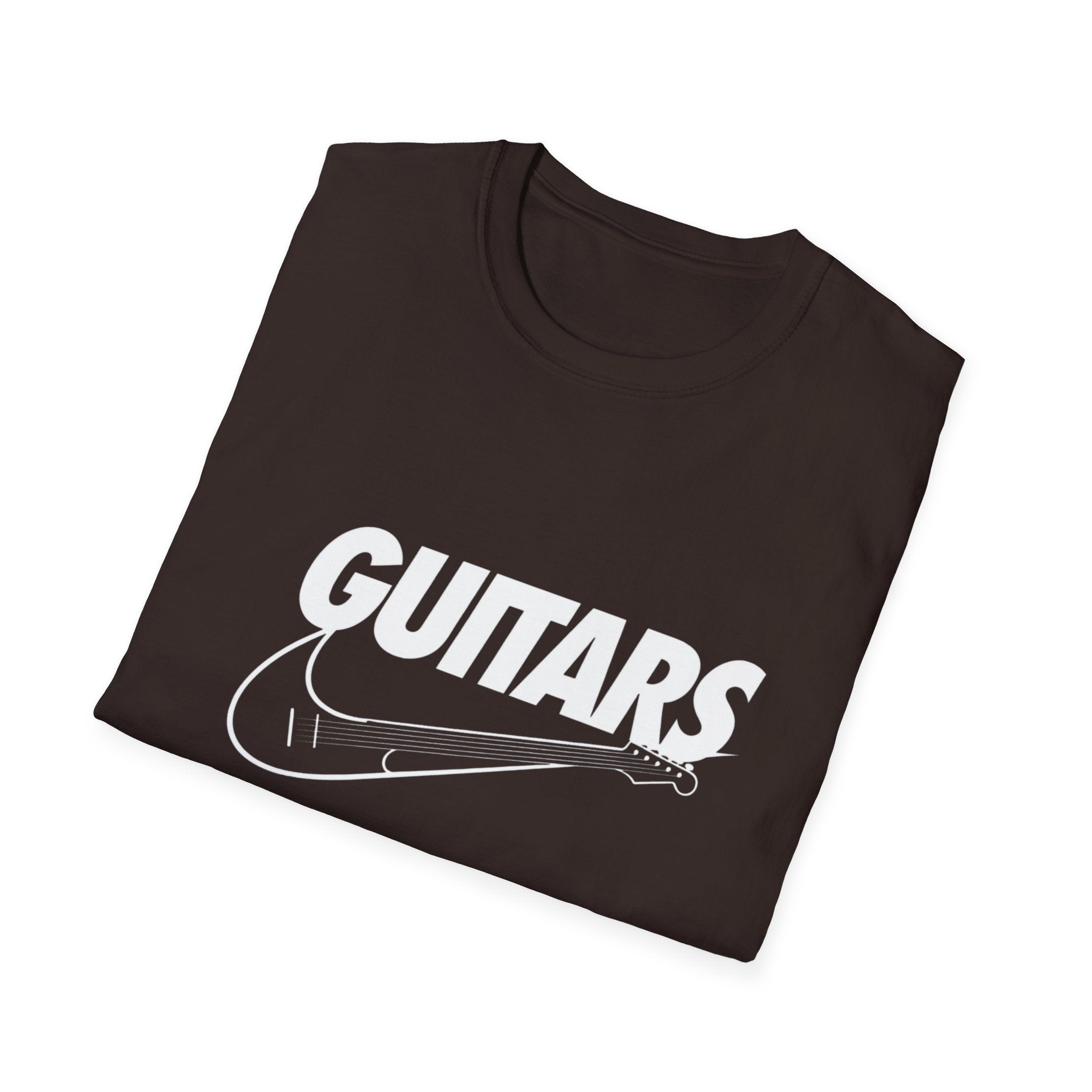 Guitars Graphic T-Shirt — Retro Rock Electric Guitar Logo Tee